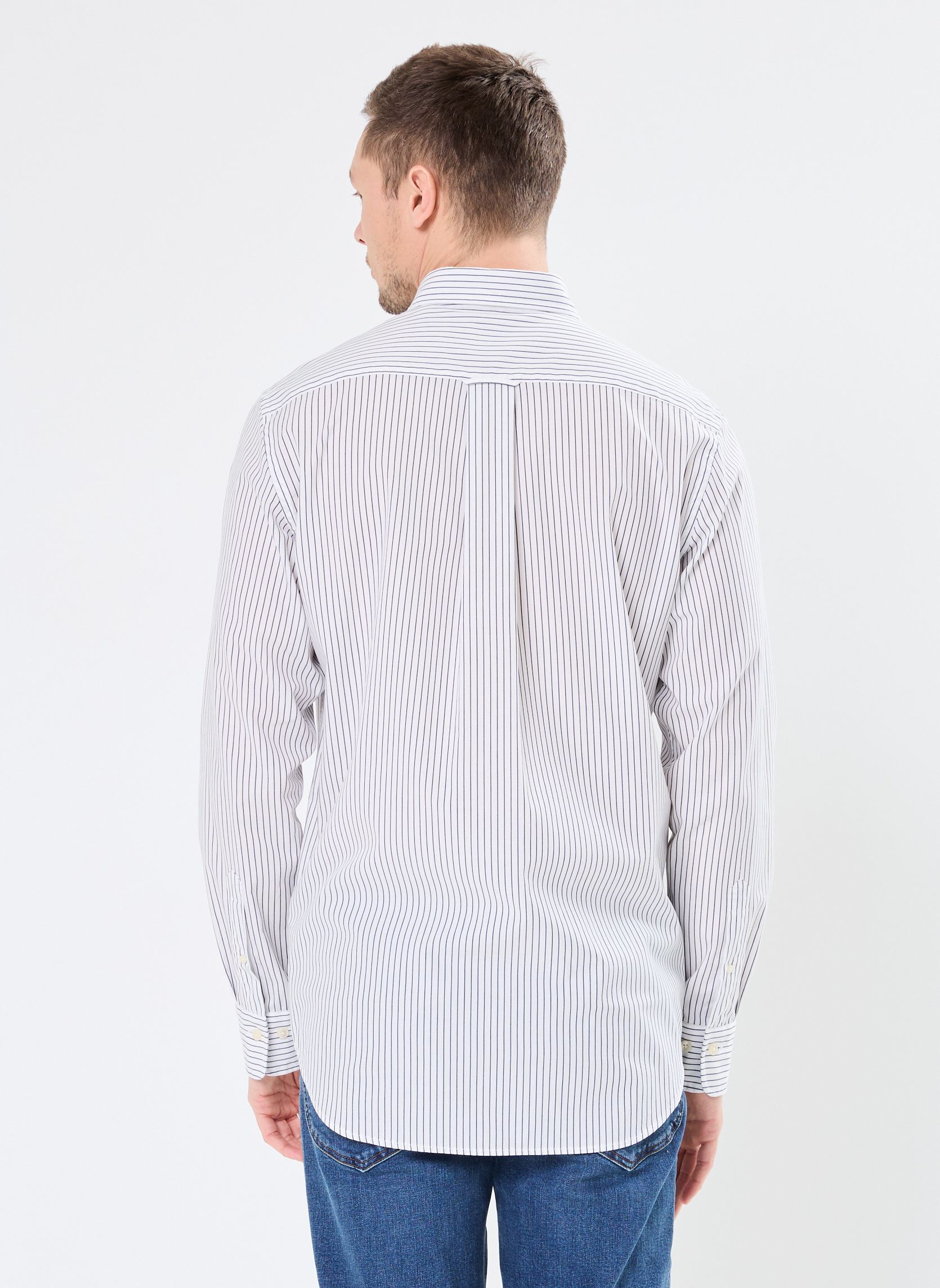 Camisas Reg Classic Poplin Stripe Shirt hombre blanco GANT Camisas Reg Classic Poplin Stripe Shirt hombre blanco COQUILLE OEUF