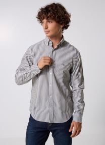 Camisas Reg Classic Poplin Stripe Shirt hombre blanco