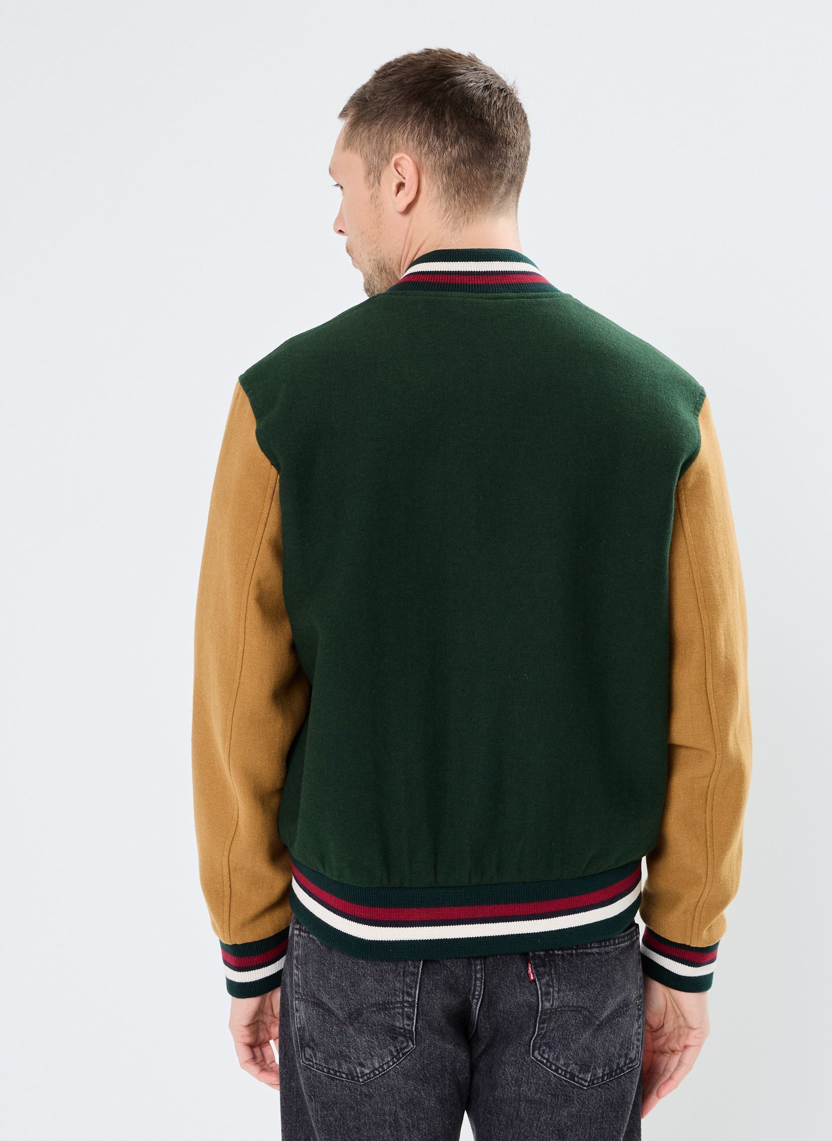 Klassieke jassen Wool Blend Varsity Jacket heren groen GANT Klassieke jassen Wool Blend Varsity Jacket heren groen VERT TARTAN