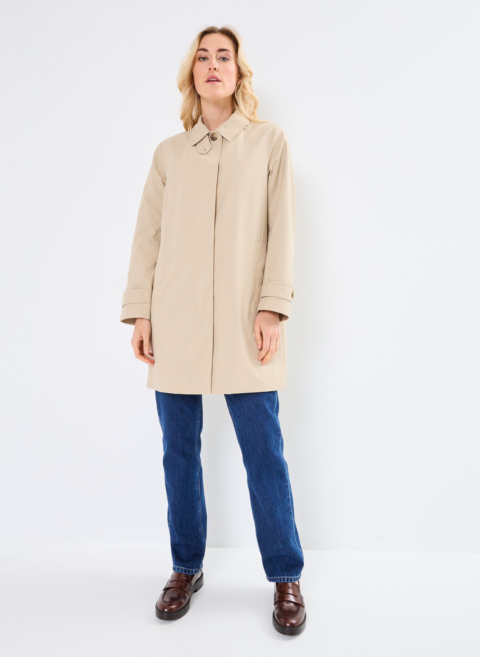 Mantels Car Coat dames beige GANT Mantels Car Coat dames beige GRIS CLAIR