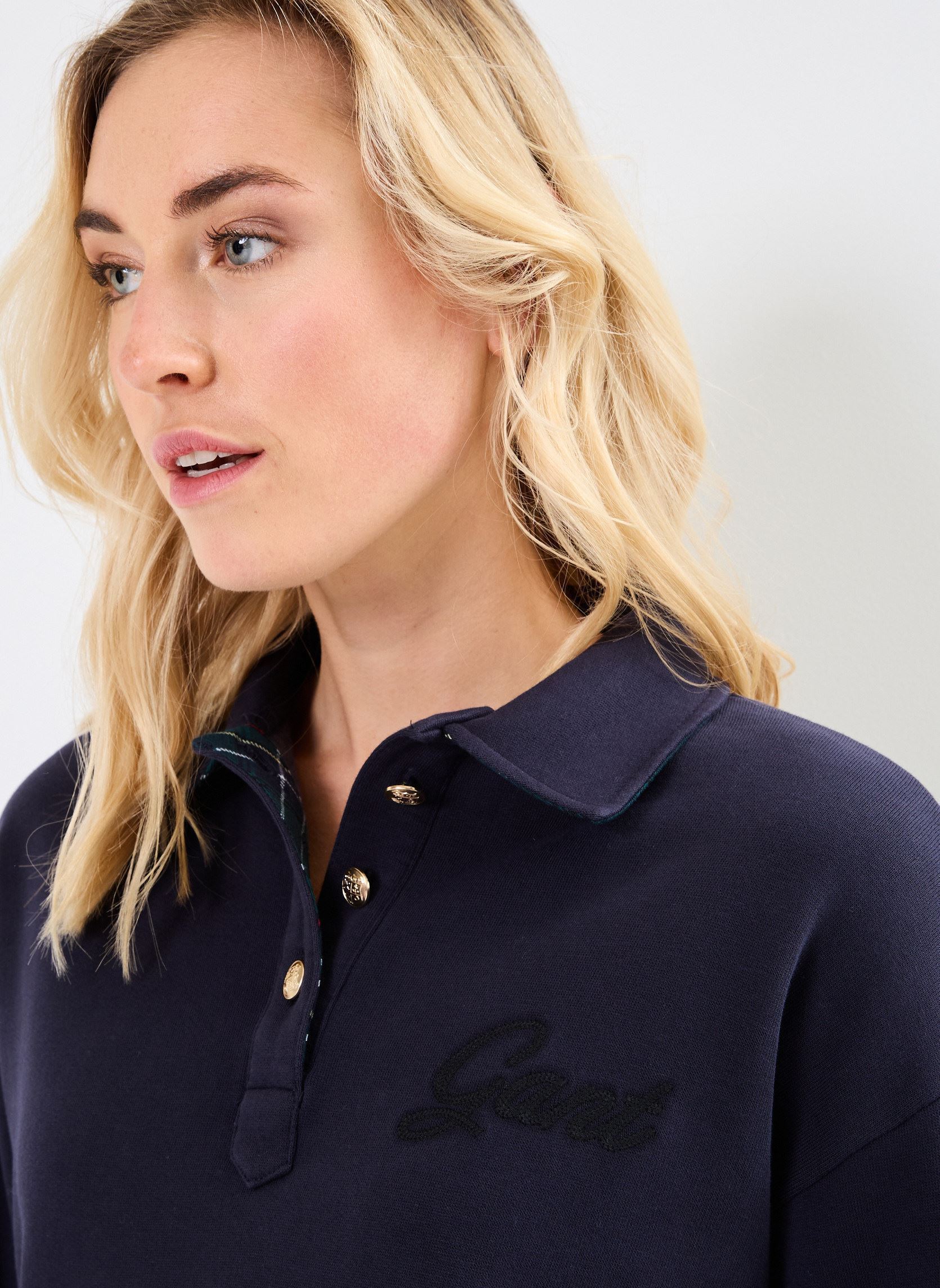 Sweater Script Rugger Sweat dames blauw GANT Sweater Script Rugger Sweat dames blauw BLEU NUIT