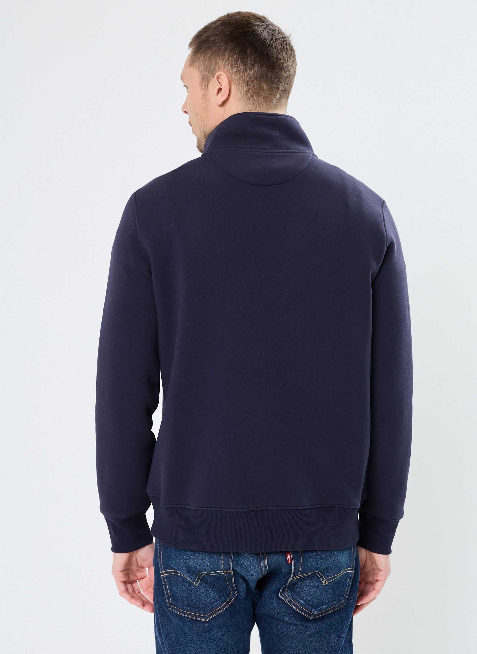 Sweatshirts mit Reißverschluss Graphic Half Zip herren blau GANT Sweatshirts mit Reißverschluss Graphic Half Zip herren blau BLEU NUIT