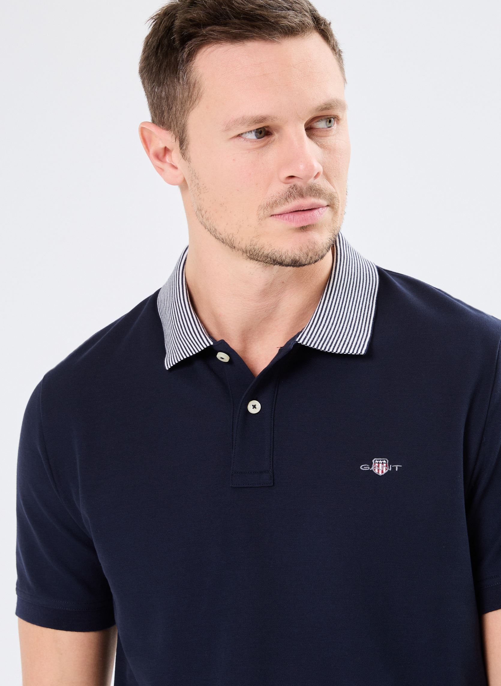 Tee-shirts manches courtes Tipping Detail Polo homme bleu GANT Tee-shirts manches courtes Tipping Detail Polo homme bleu BLEU NUIT