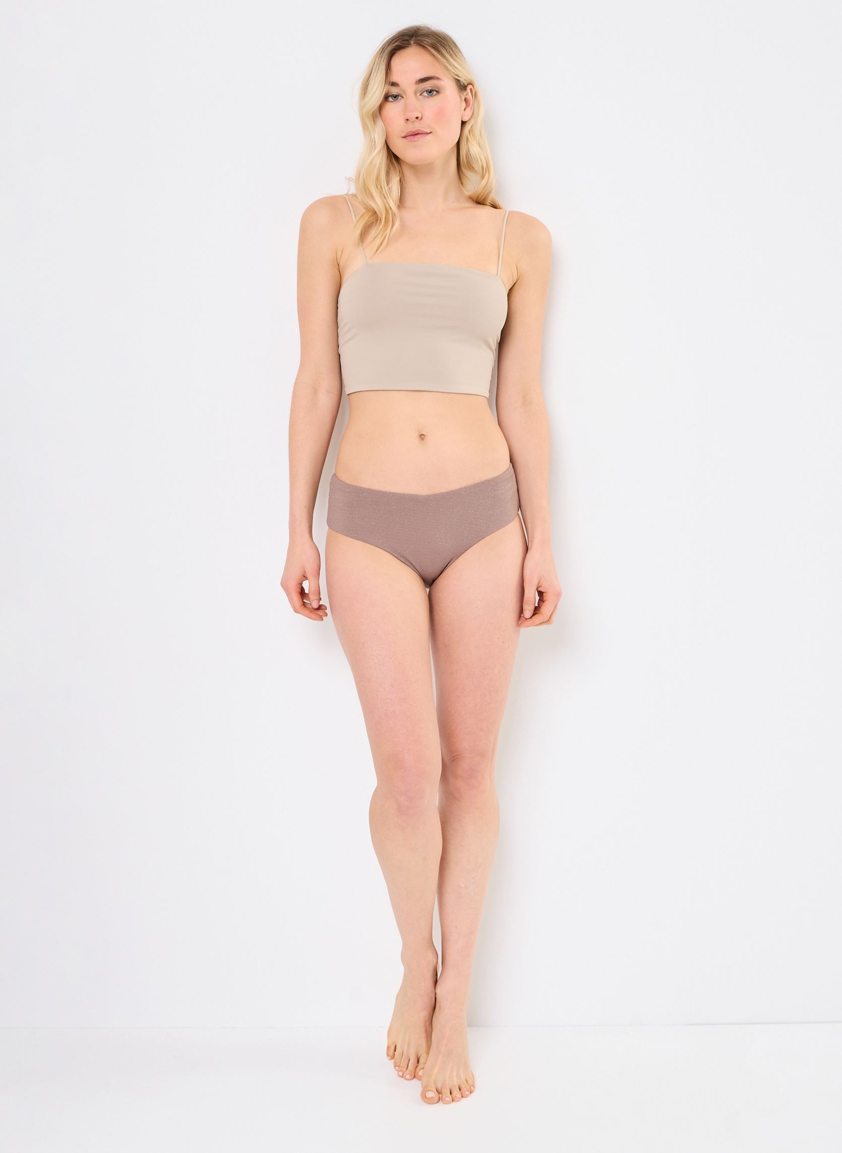 Bas de maillot culotte Lasca Moderate ERJX405009 femme marron Roxy Bas de maillot culotte Lasca Moderate ERJX405009 femme marron DEEP TAUPE