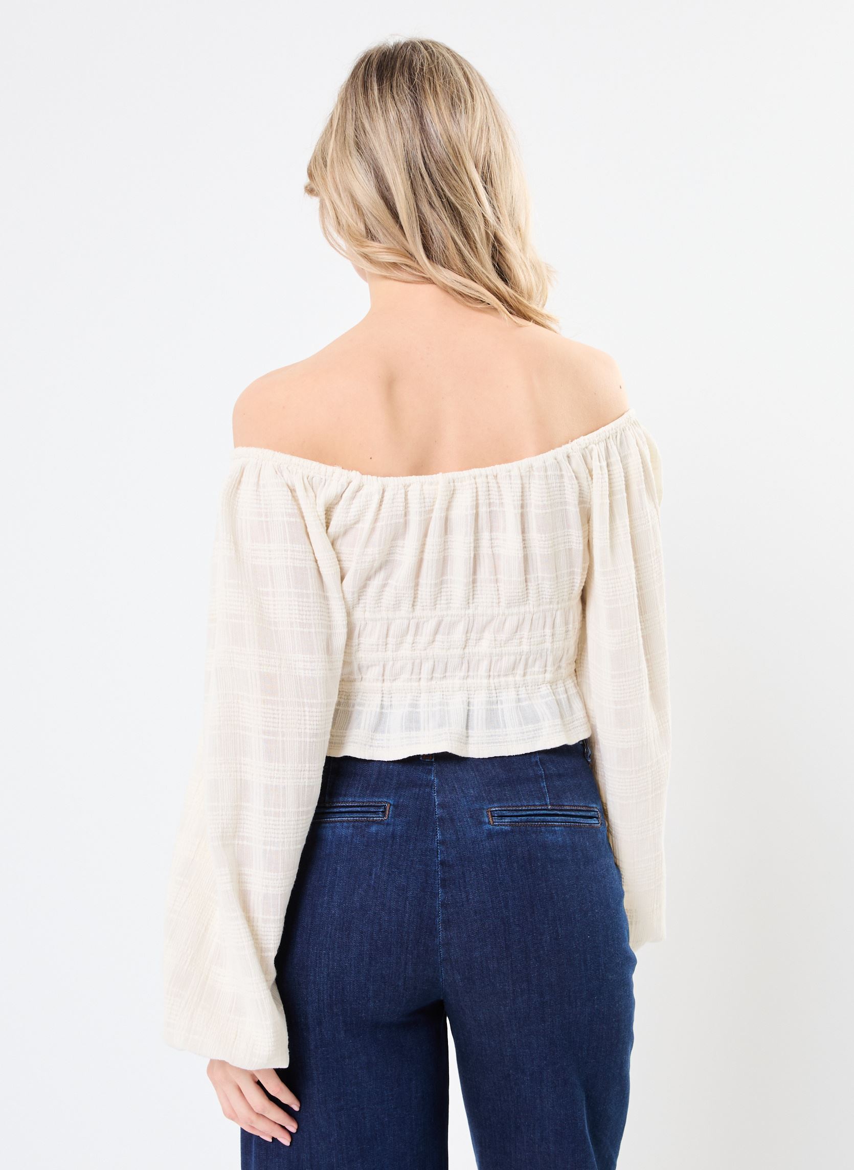 Blouses manches longues Crystal Session ERJWT03677 femme blanc Roxy Blouses manches longues Crystal Session ERJWT03677 femme blanc EGRET