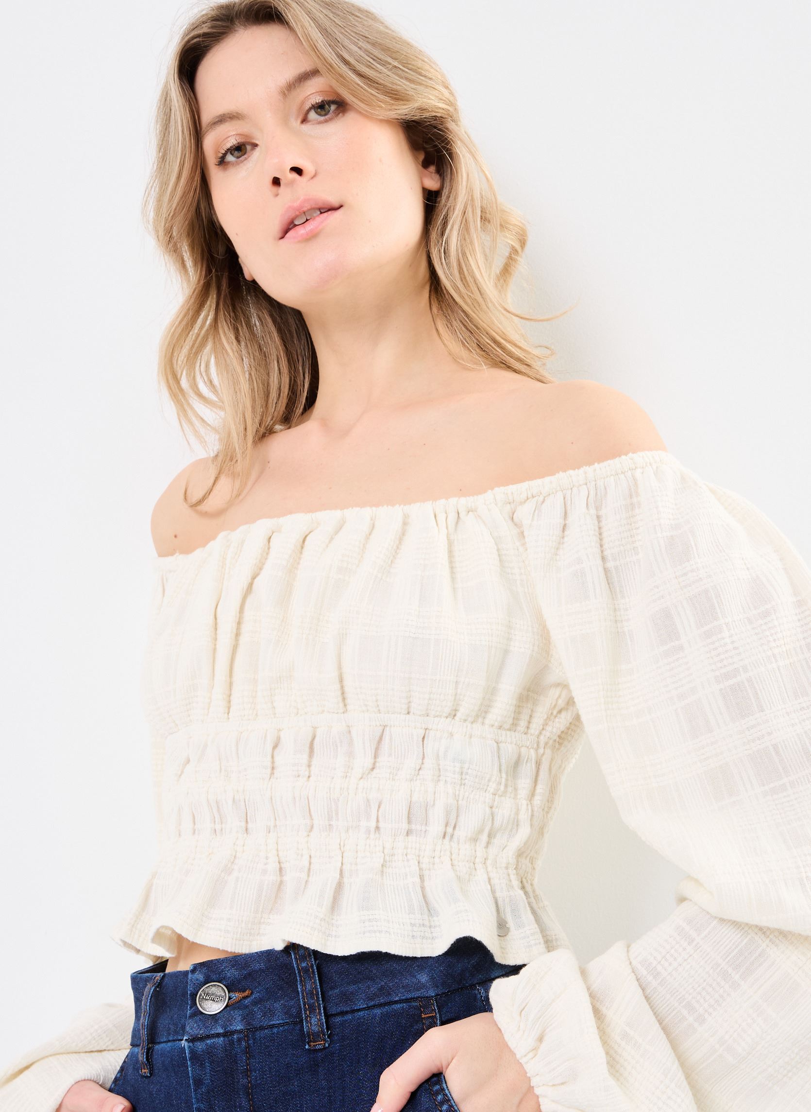 Blouses manches longues Crystal Session ERJWT03677 femme blanc Roxy Blouses manches longues Crystal Session ERJWT03677 femme blanc EGRET