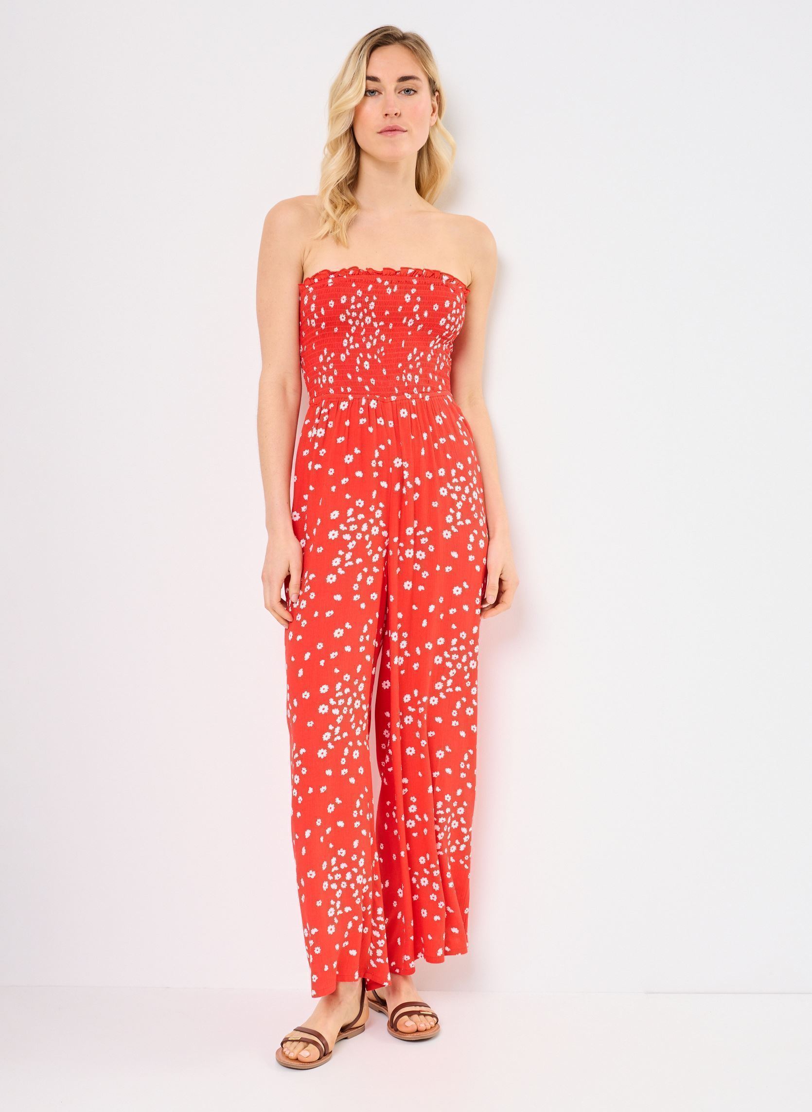 Combinaisons pantalon Palm Groves Jumper ERJWO03011 femme rouge Roxy Combinaisons pantalon Palm Groves Jumper ERJWO03011 femme rouge POPPY RED DANCING DITSY