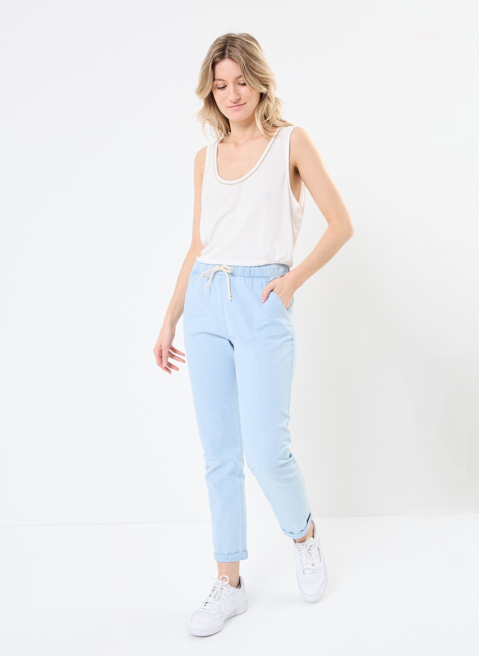 Wijde jeans / Flared Jeans Slow Swell Regular ERJDP03309 dames blauw Roxy Wijde jeans / Flared Jeans Slow Swell Regular ERJDP03309 dames blauw LIGHT BLUE