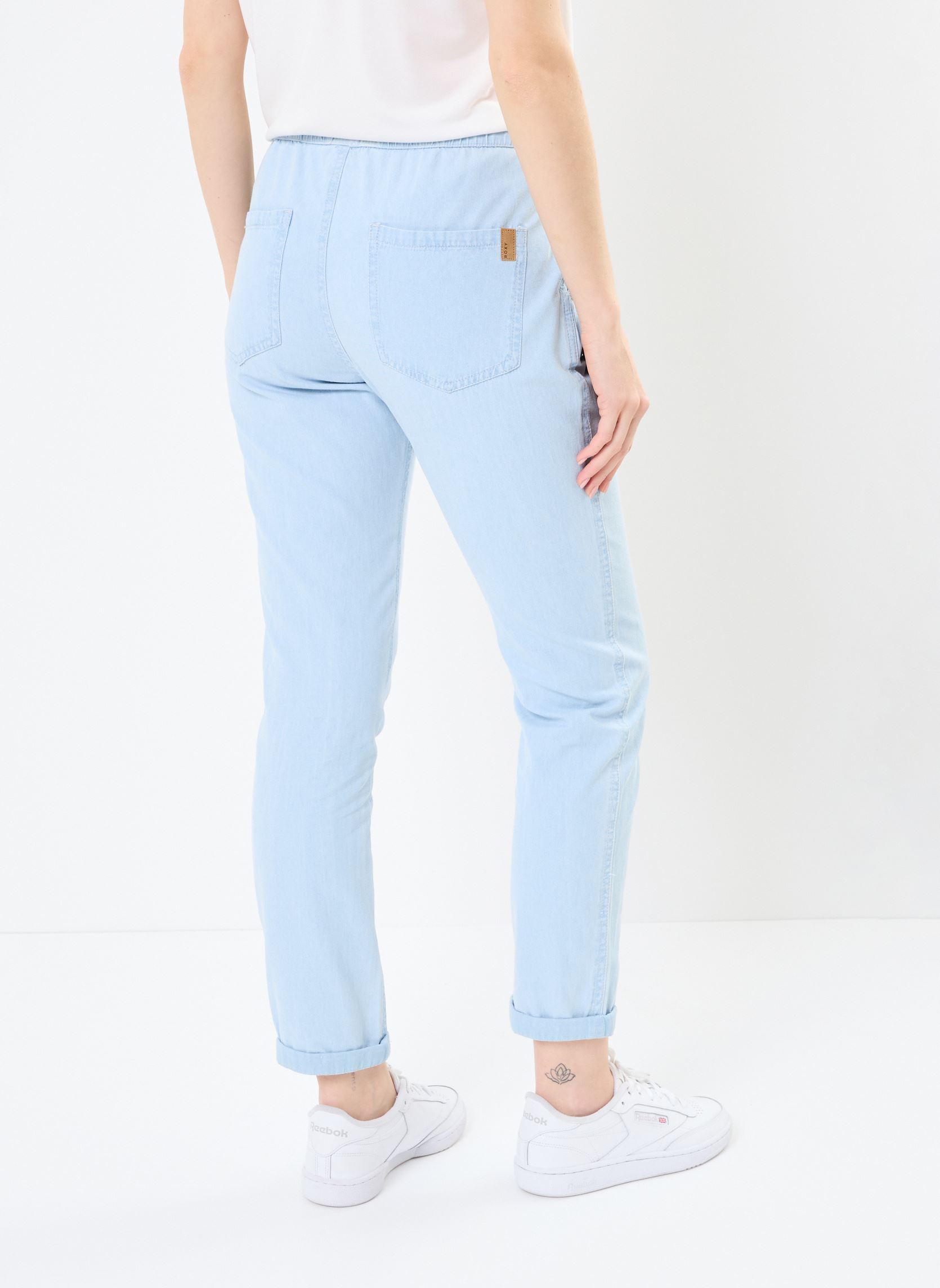 Wijde jeans / Flared Jeans Slow Swell Regular ERJDP03309 dames blauw Roxy Wijde jeans / Flared Jeans Slow Swell Regular ERJDP03309 dames blauw LIGHT BLUE