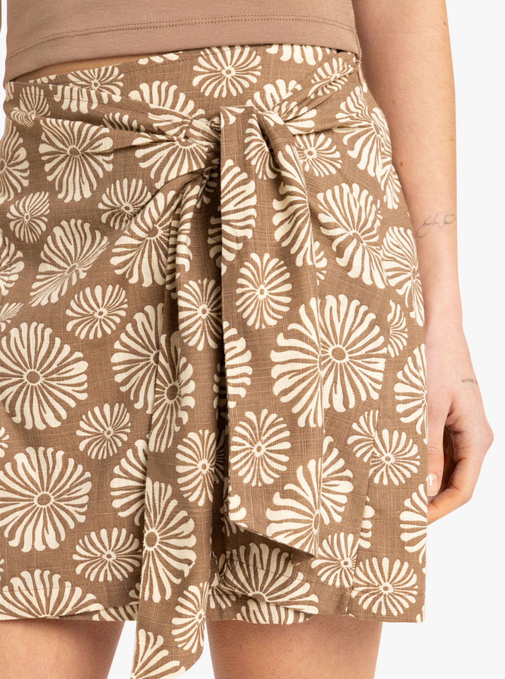 Korte rokken Summer Cocktail ERJWK03176 dames bruin Roxy Korte rokken Summer Cocktail ERJWK03176 dames bruin PORTOBELLA TROPICAL TILE
