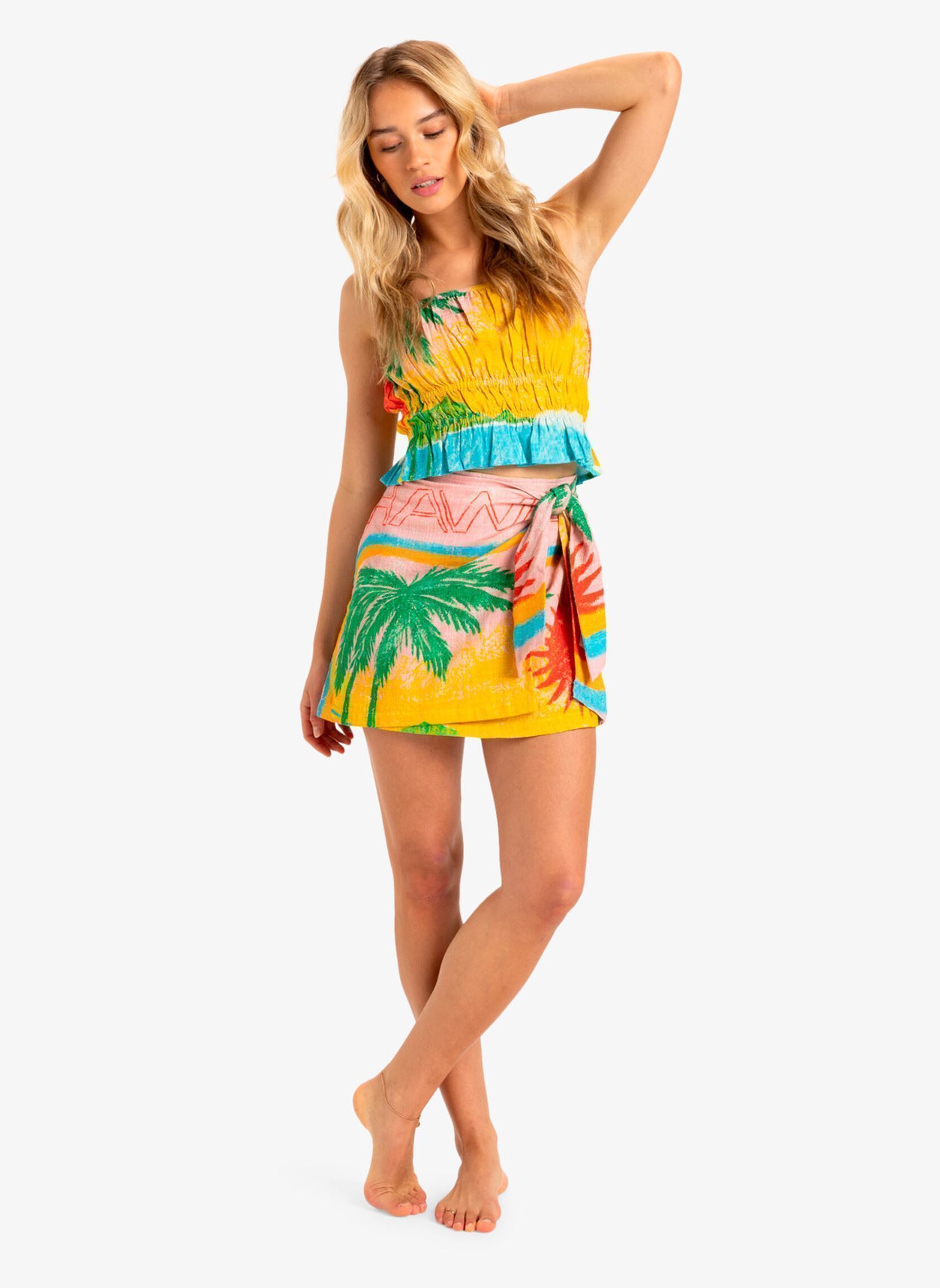Jupes courtes Atlas Summer Cocktail ERJWK03181 femme multicolore Roxy Jupes courtes Atlas Summer Cocktail ERJWK03181 femme multicolore BRIGHT WHITE