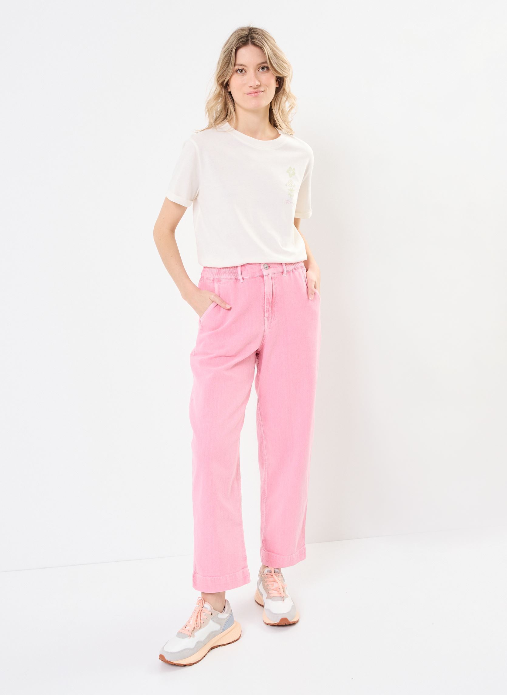 Pantalons larges Break My Soul ERJNP03621 femme rose Roxy Pantalons larges Break My Soul ERJNP03621 femme rose ORCHID SMOKE
