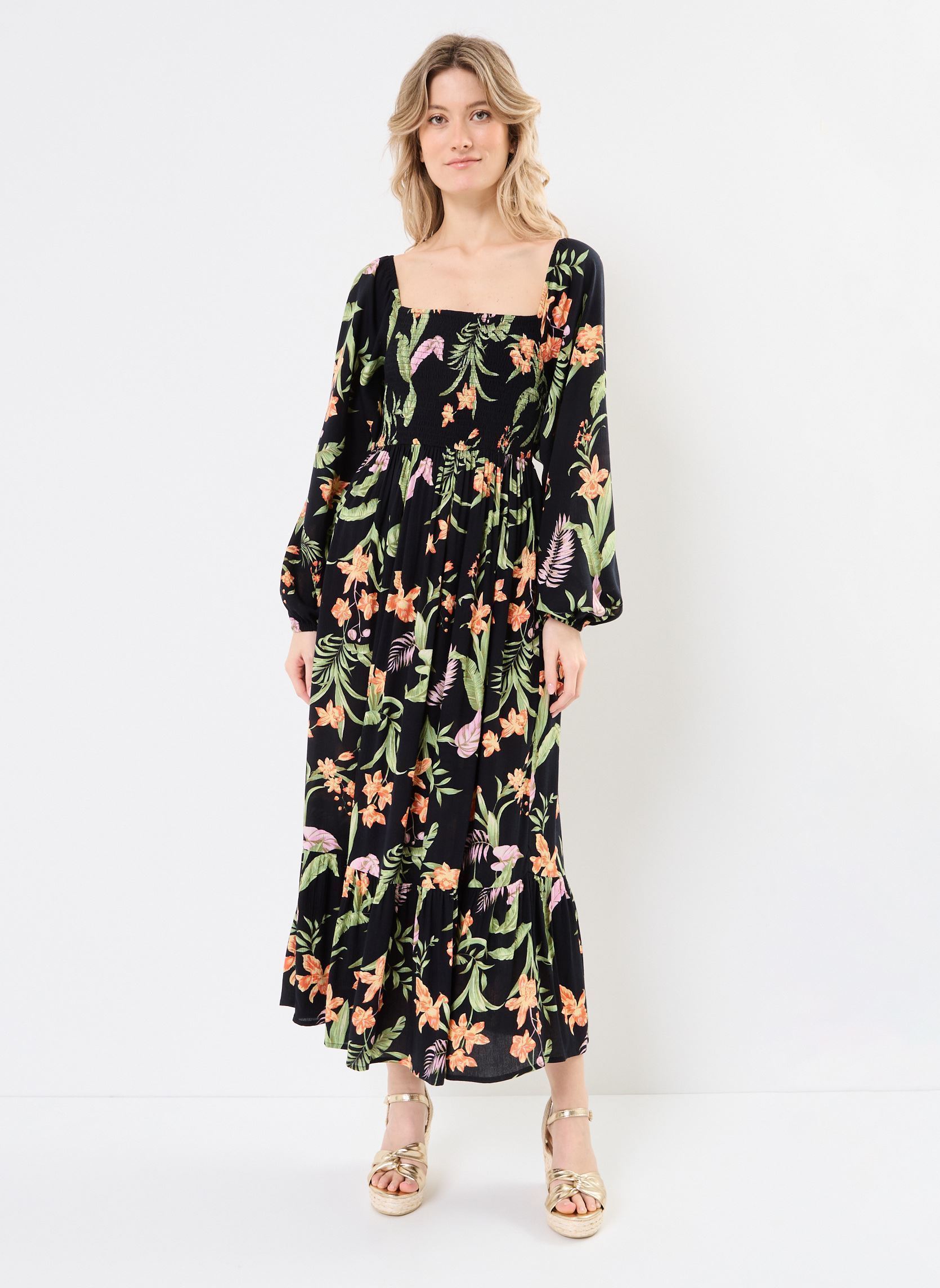 Vestidos largos Black Sands ERJWD03867 mujer negro Roxy Vestidos largos Black Sands ERJWD03867 mujer negro ANTHRACITE ISLAND ESCAPE
