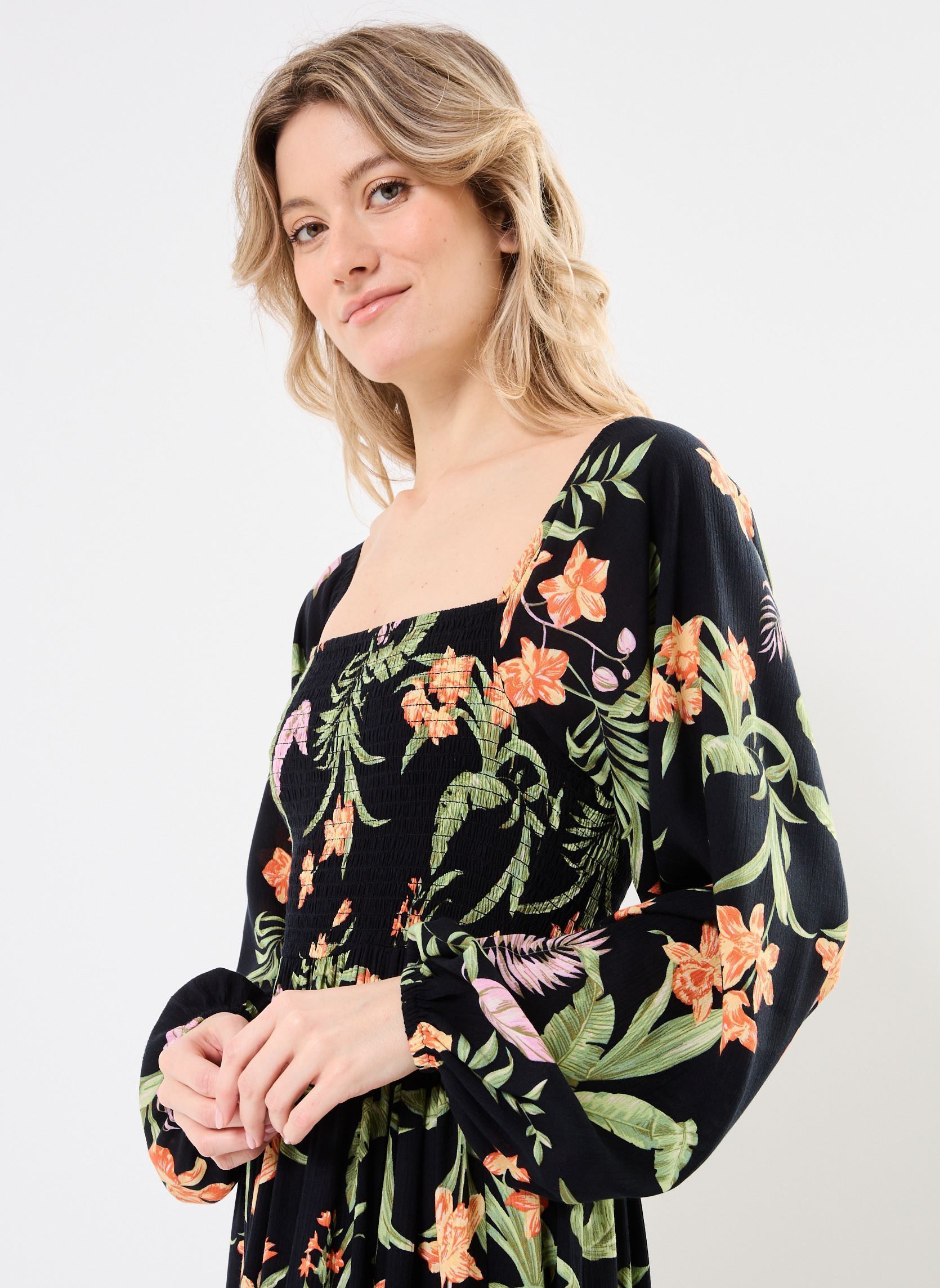 Vestidos largos Black Sands ERJWD03867 mujer negro Roxy Vestidos largos Black Sands ERJWD03867 mujer negro ANTHRACITE ISLAND ESCAPE