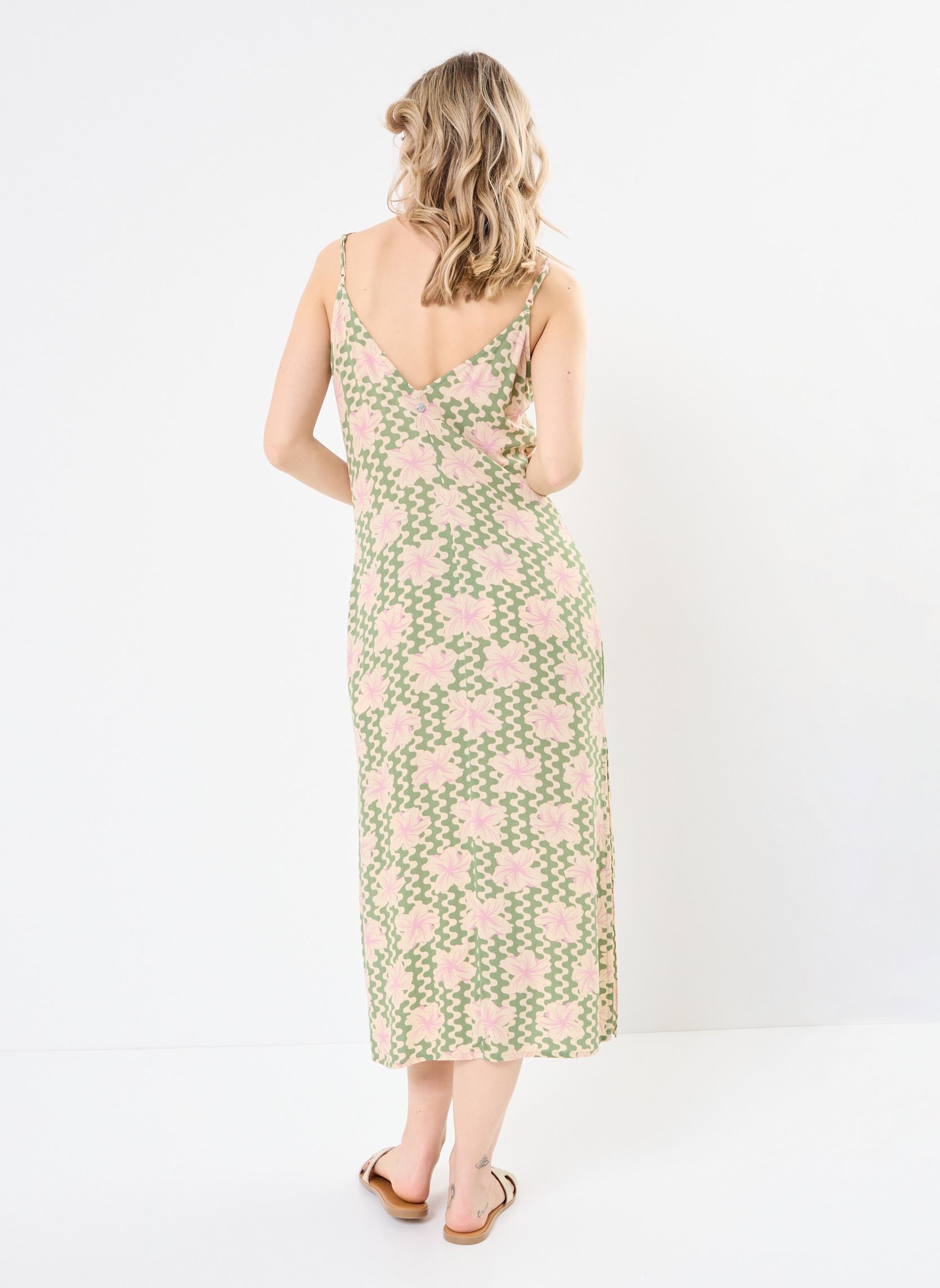 Robes Stay Sunny Slip Dress ERJWD03882 femme multicolore Roxy Robes Stay Sunny Slip Dress ERJWD03882 femme multicolore BASIL PARTY WAVES YW