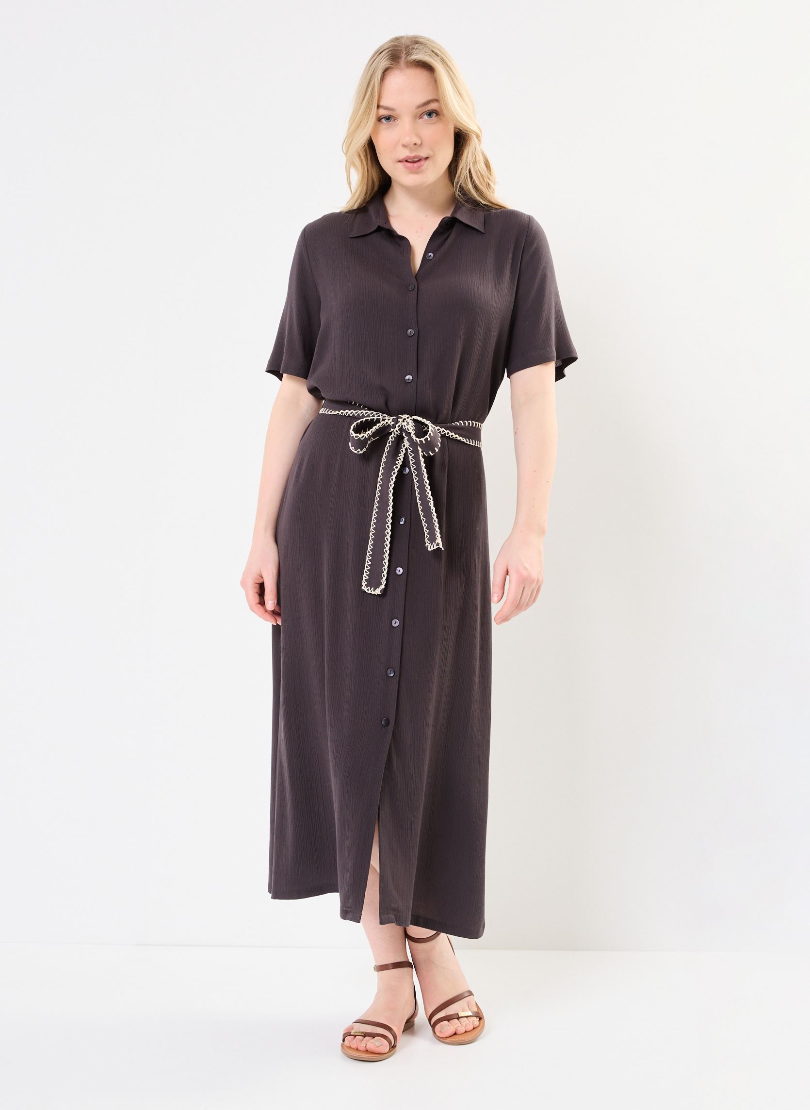 Robes longues Island Escape Solid ERJWD03884 femme noir Roxy Robes longues Island Escape Solid ERJWD03884 femme noir PHANTOM