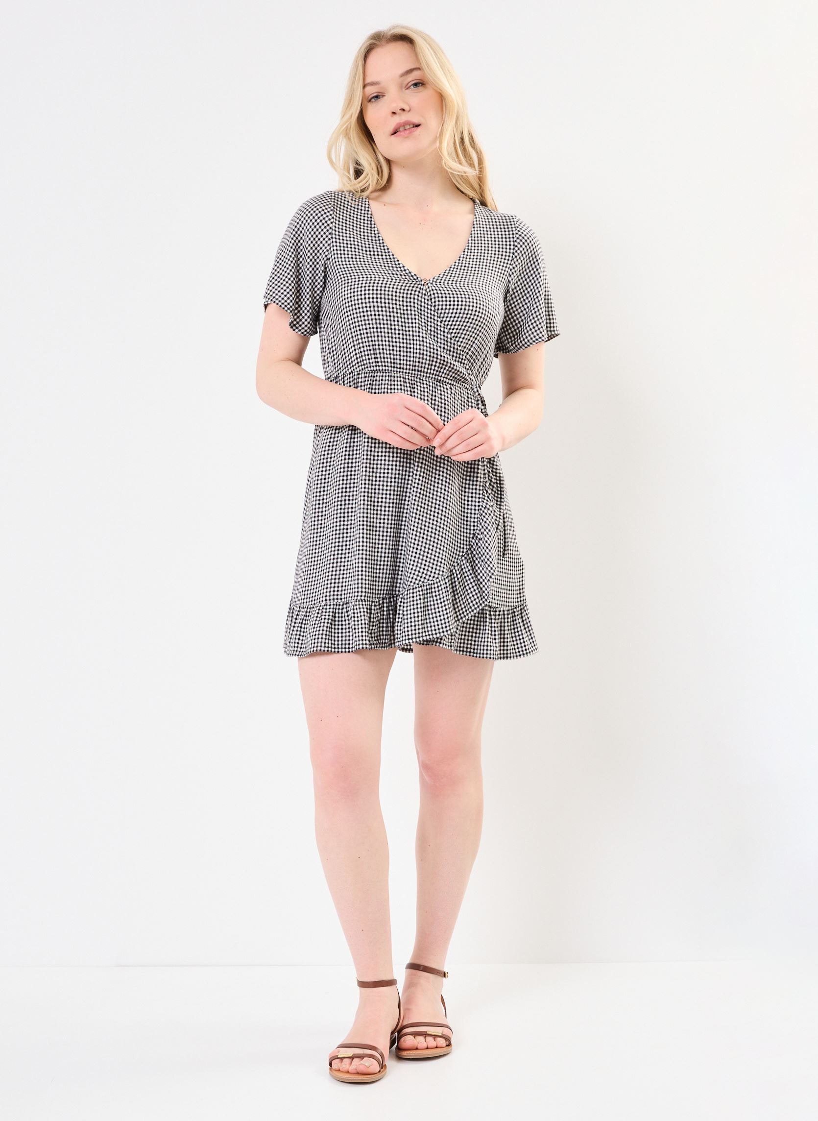 Kleider Zenith Wrap Printed ERJWD03876 damen schwarz Roxy Kleider Zenith Wrap Printed ERJWD03876 damen schwarz ANTHRACITE CHECKMEOUTMINIYW 3C
