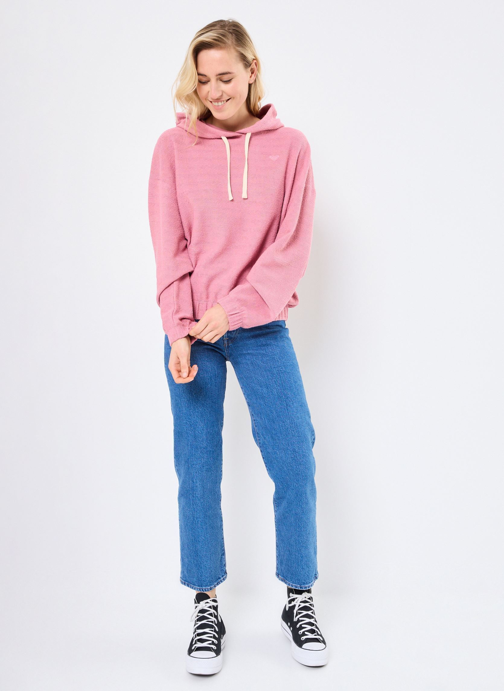 Sweats à capuche Taste Of Sun ERJFT04947 femme rose Roxy Sweats à capuche Taste Of Sun ERJFT04947 femme rose HEATHER ROSE