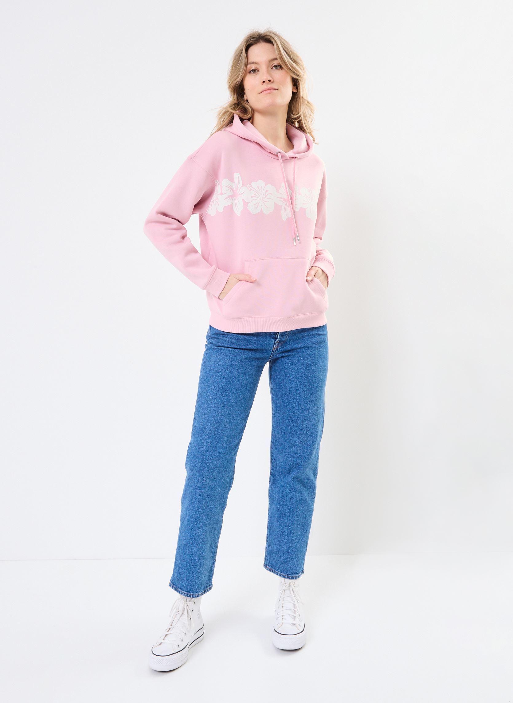 Sweats à capuche Perfect Place Hoodie Brushed ERJFT04959 femme rose Roxy Sweats à capuche Perfect Place Hoodie Brushed ERJFT04959 femme rose BLEACHED MAUVE