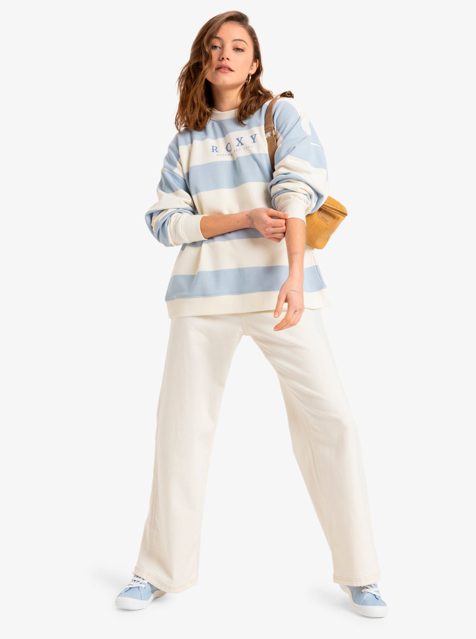 Sweatshirts Strictly Stripes Oversized ERJFT04954 damen beige Roxy Sweatshirts Strictly Stripes Oversized ERJFT04954 damen beige SKYWAY STRICTLY STRIPE