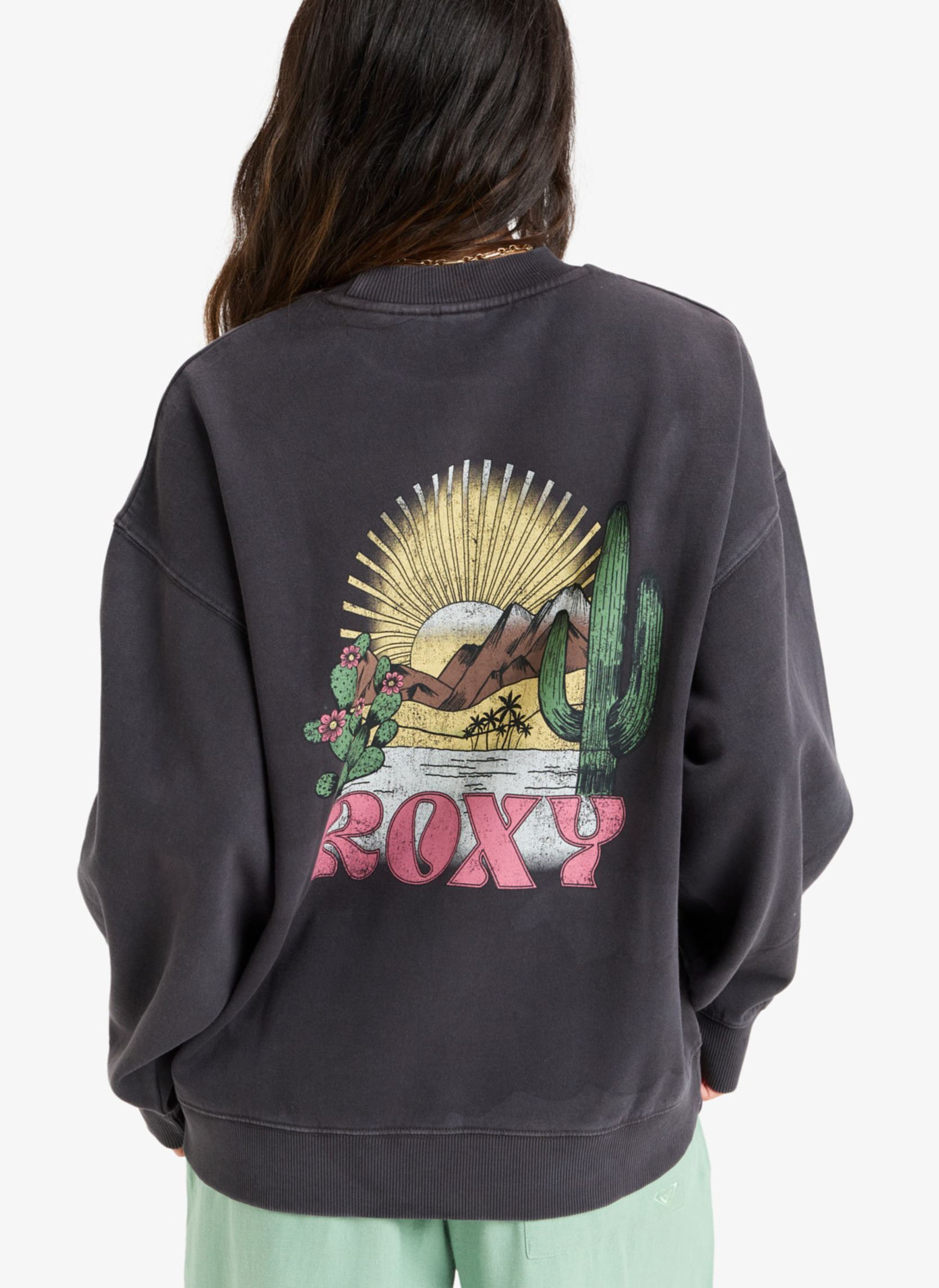 Sweatshirts Lineup Terry ERJFT04997 damen grau Roxy Sweatshirts Lineup Terry ERJFT04997 damen grau PHANTOM