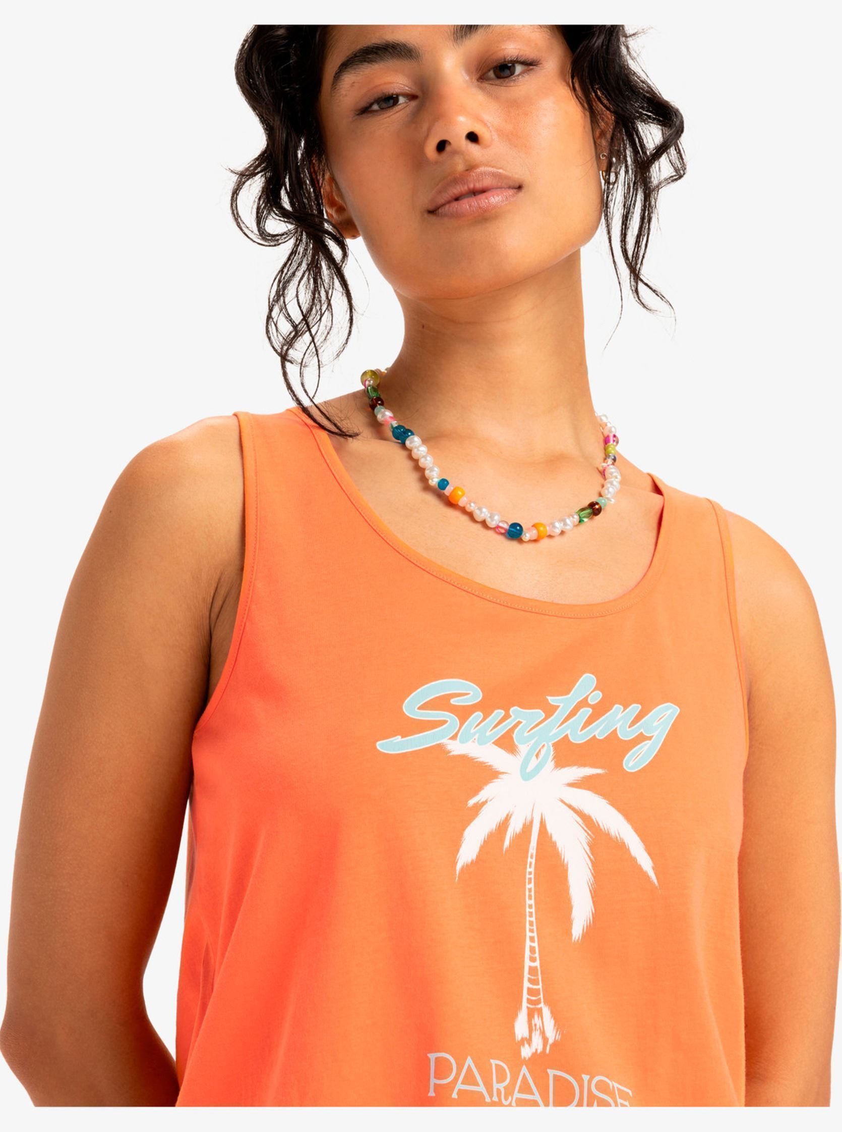 Débardeurs Surfclassic Tank Organic ERJZT05970 femme orange Roxy Débardeurs Surfclassic Tank Organic ERJZT05970 femme orange NECTARINE