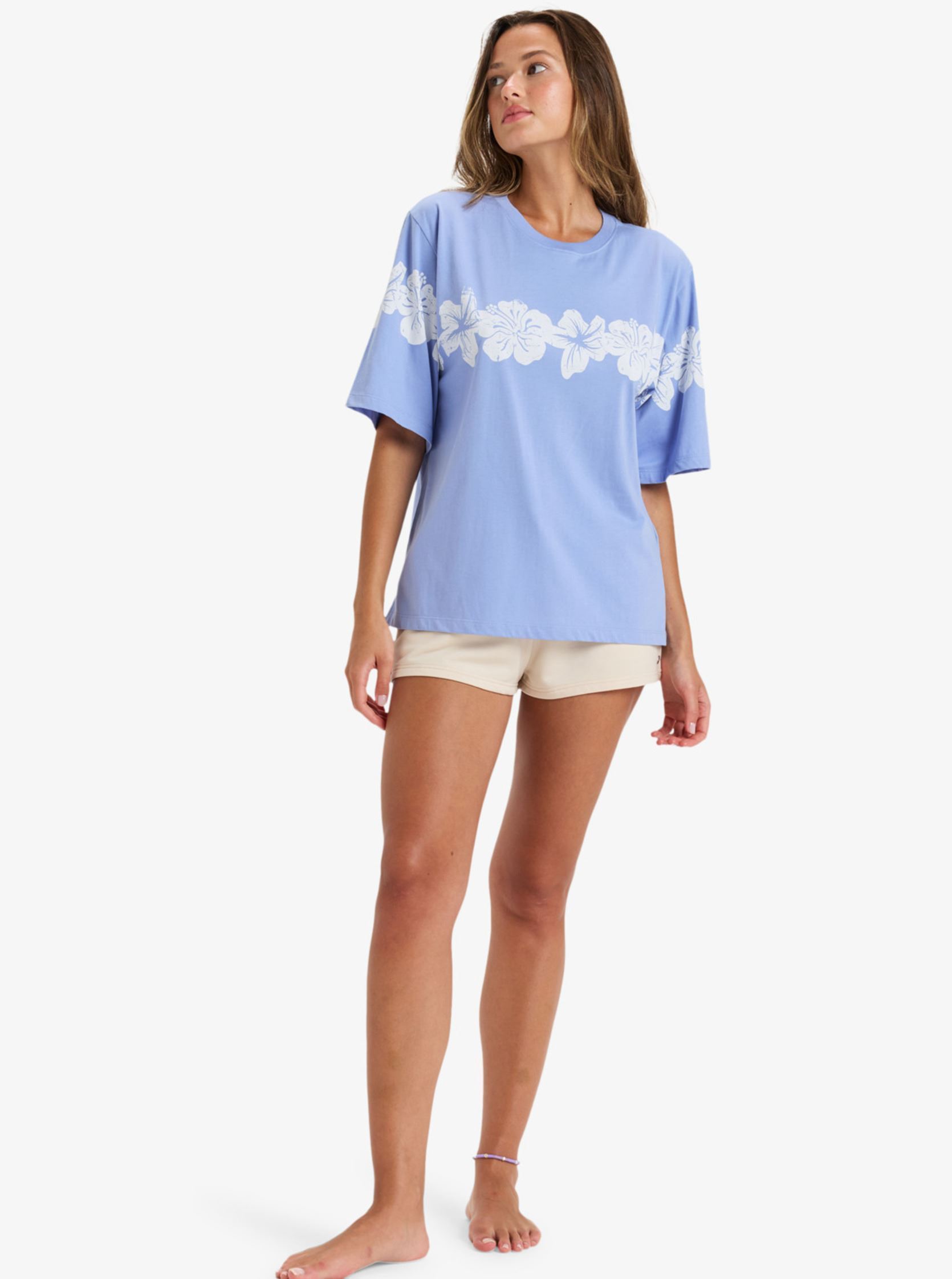 T-shirts met korte mouwen Hangloose Placed ERJZT05904 dames paars Roxy T-shirts met korte mouwen Hangloose Placed ERJZT05904 dames paars GRAPEMIST