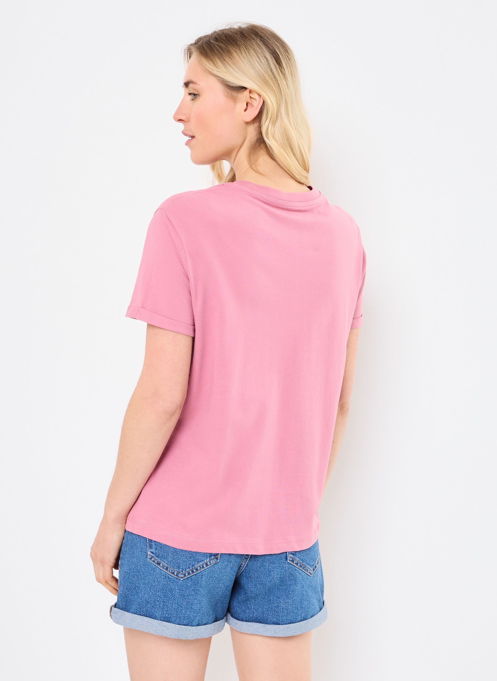 Tee-shirts manches courtes Oceanregular Art ERJZT05910 femme rose Roxy Tee-shirts manches courtes Oceanregular Art ERJZT05910 femme rose HEATHER ROSE