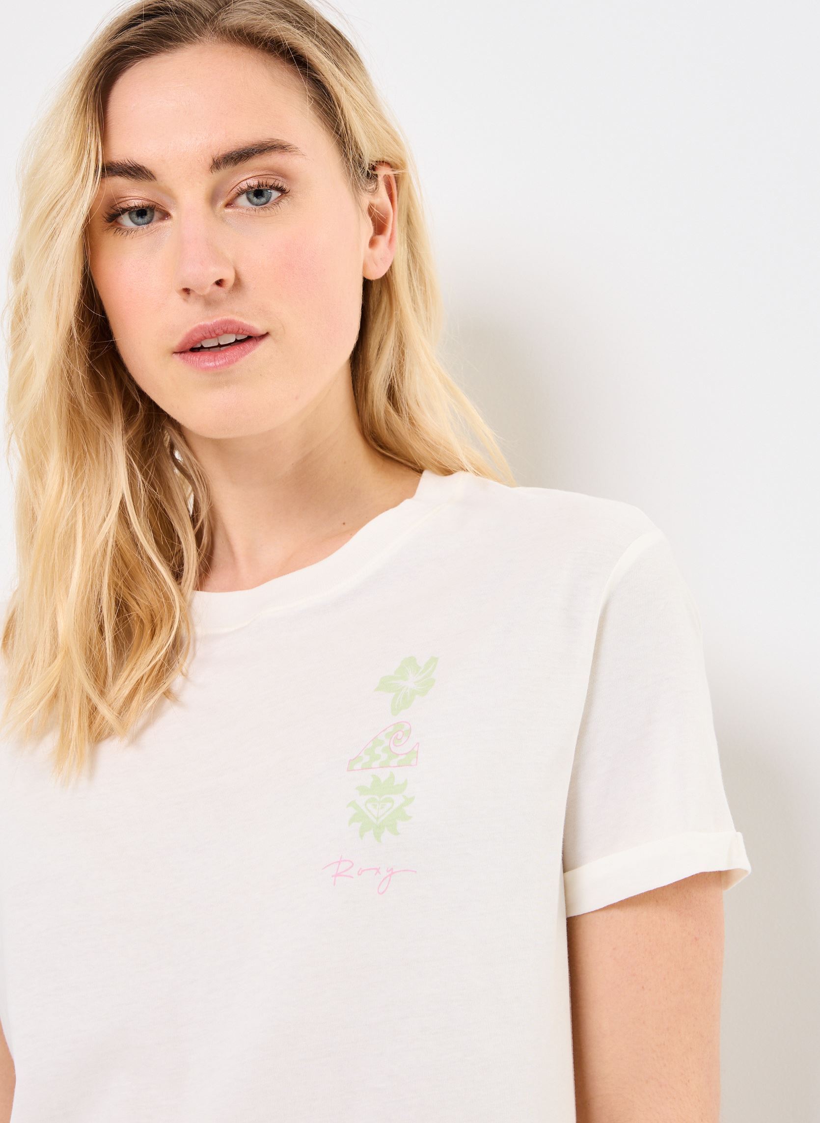 Camisetas de manga corta Oceanregular Art ERJZT05910 mujer blanco Roxy Camisetas de manga corta Oceanregular Art ERJZT05910 mujer blanco EGRET