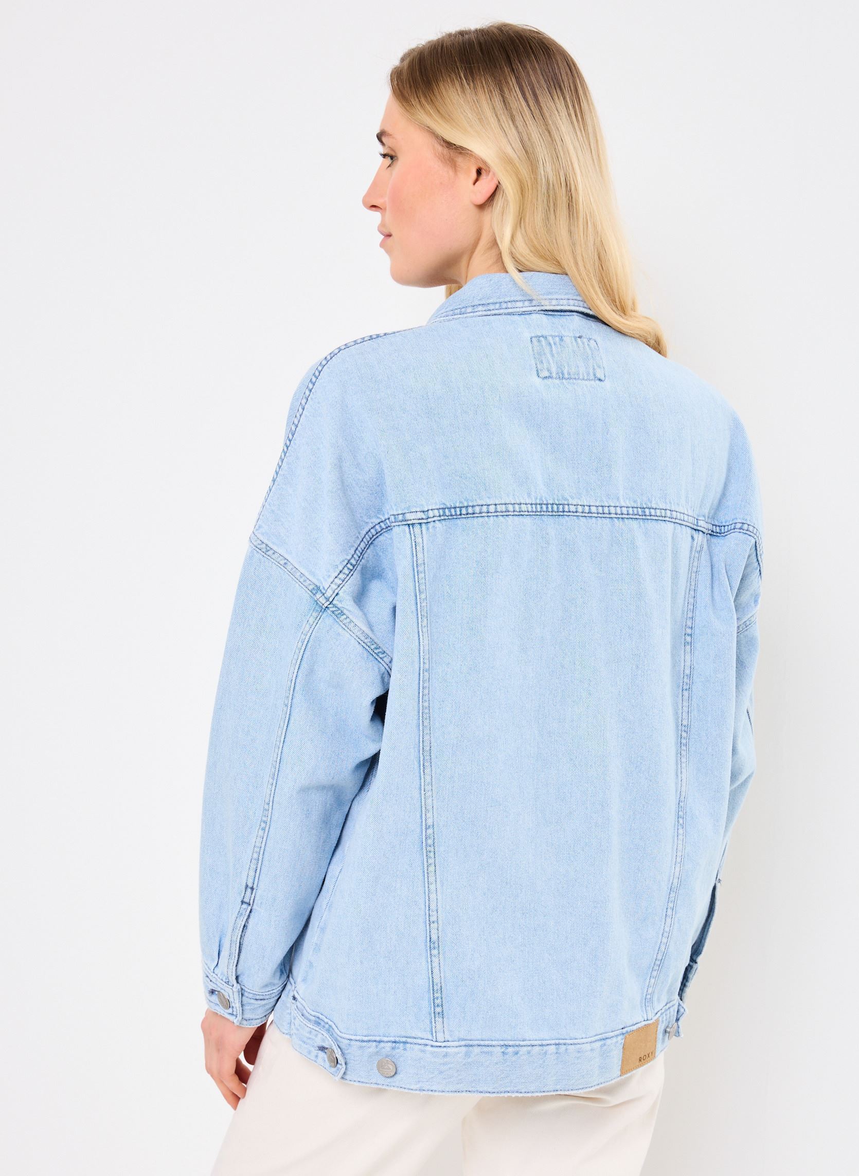 Giacche in jeans The Ocean Is Calling ERJJK03660 donna blu Roxy Giacche in jeans The Ocean Is Calling ERJJK03660 donna blu LIGHT BLUE