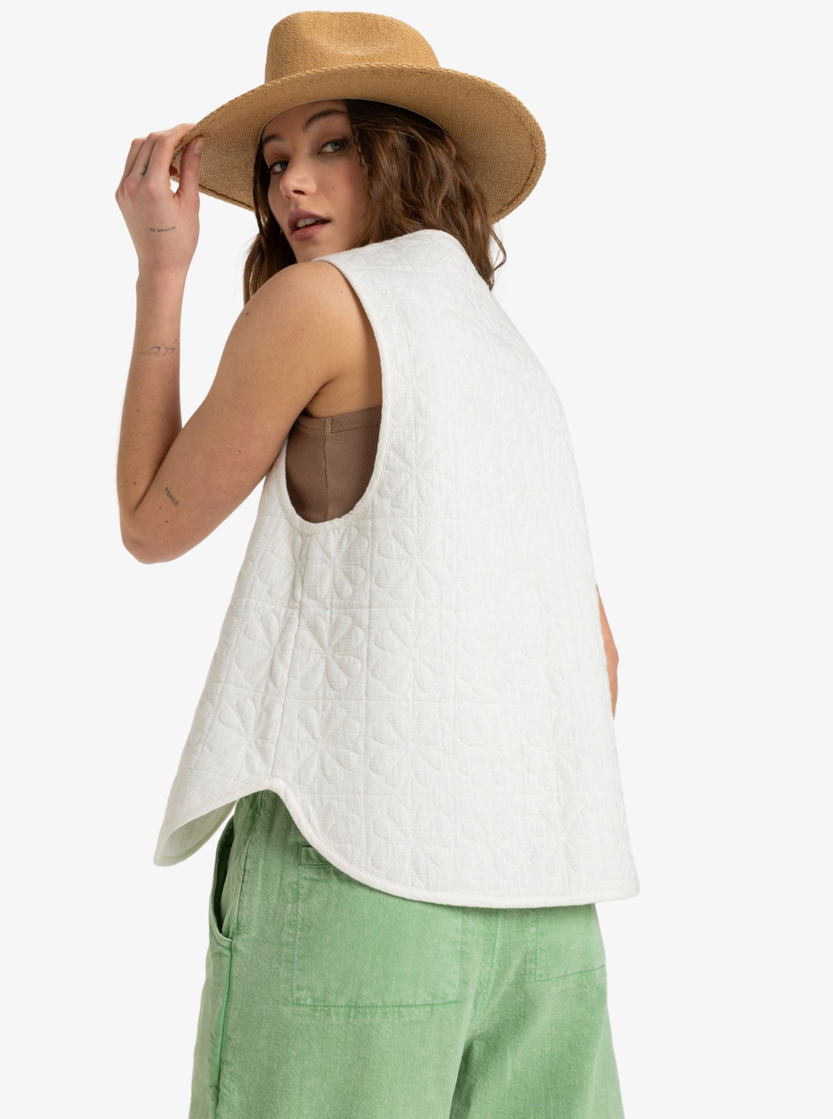 Vestes sans manches Waistcoast Quilted Vest ERJWT03695 femme blanc Roxy Vestes sans manches Waistcoast Quilted Vest ERJWT03695 femme blanc EGRET