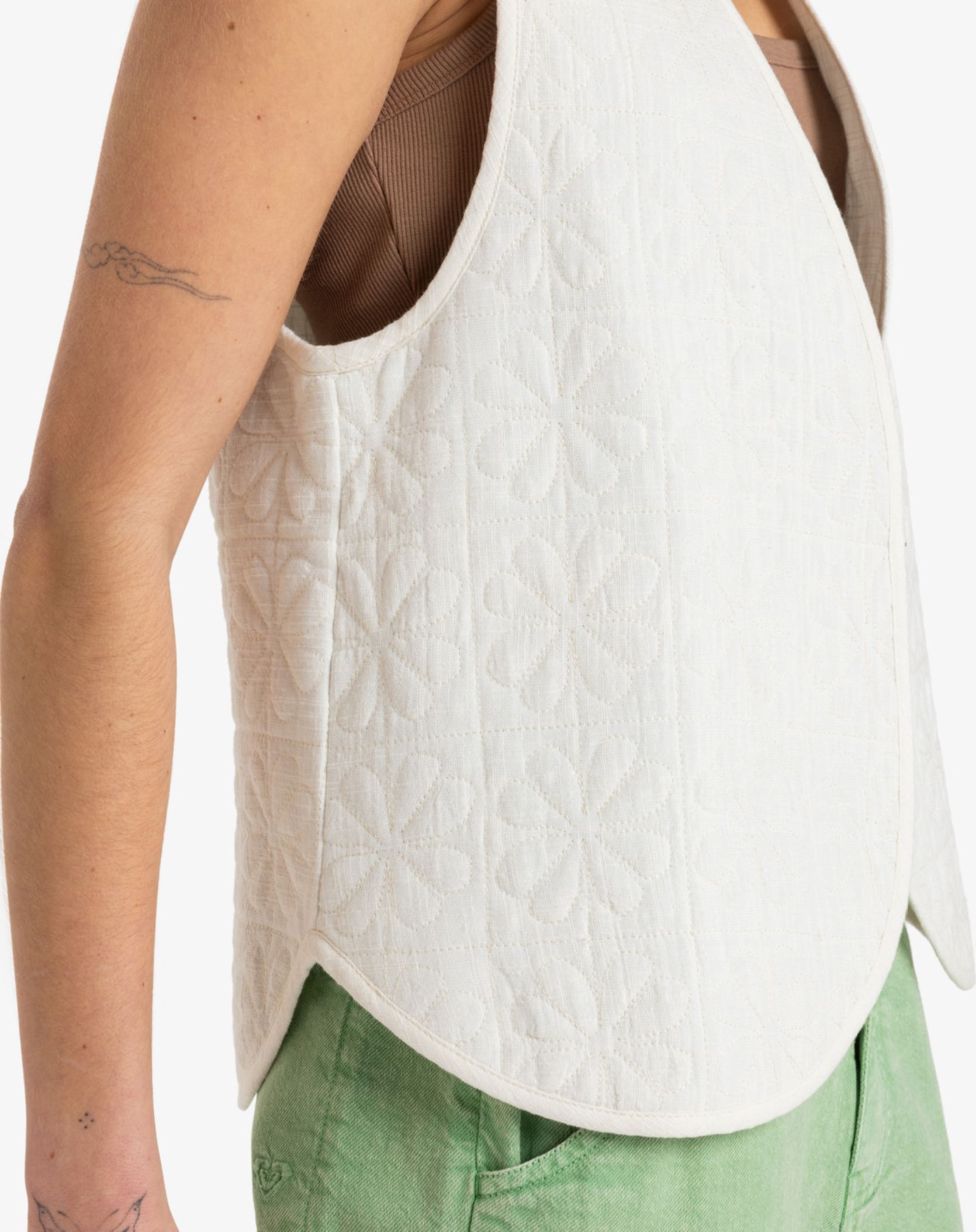 Vestes sans manches Waistcoast Quilted Vest ERJWT03695 femme blanc Roxy Vestes sans manches Waistcoast Quilted Vest ERJWT03695 femme blanc EGRET