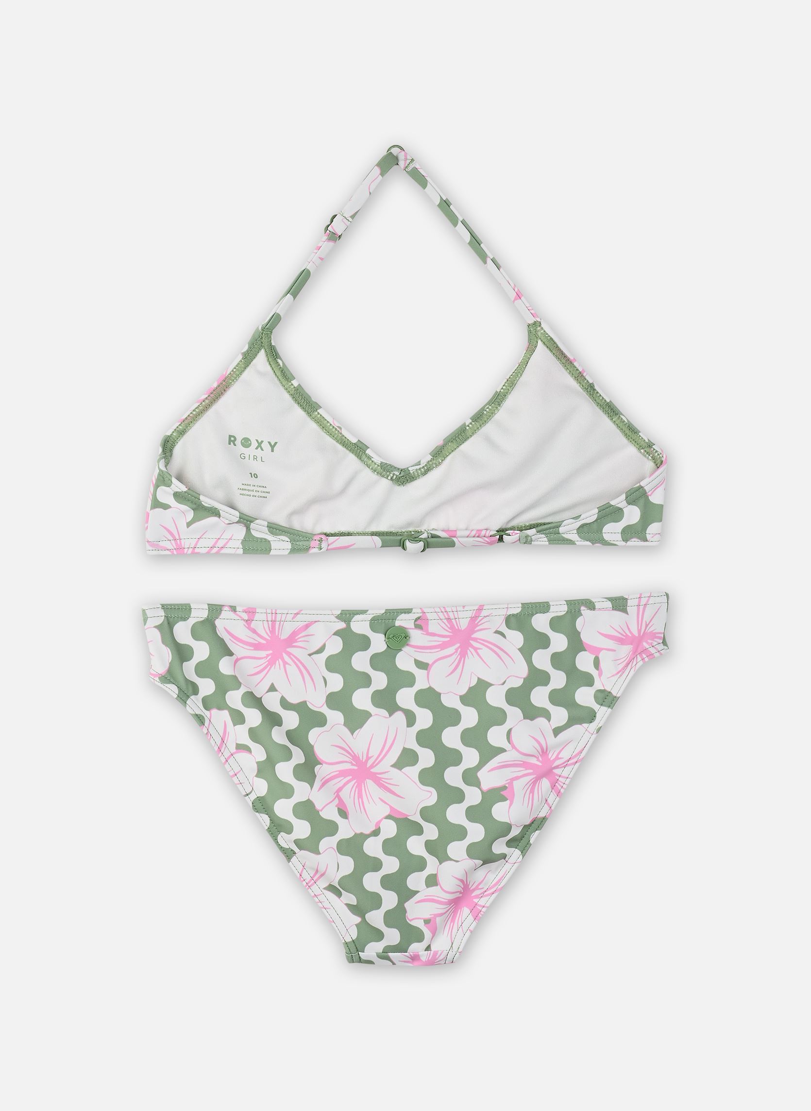 Bikini Party Waves Basic Tri Bra Set ERGX203656 meisjes meerkleurig Roxy Bikini Party Waves Basic Tri Bra Set ERGX203656 meisjes meerkleurig BASIL PARTY WAVES RG