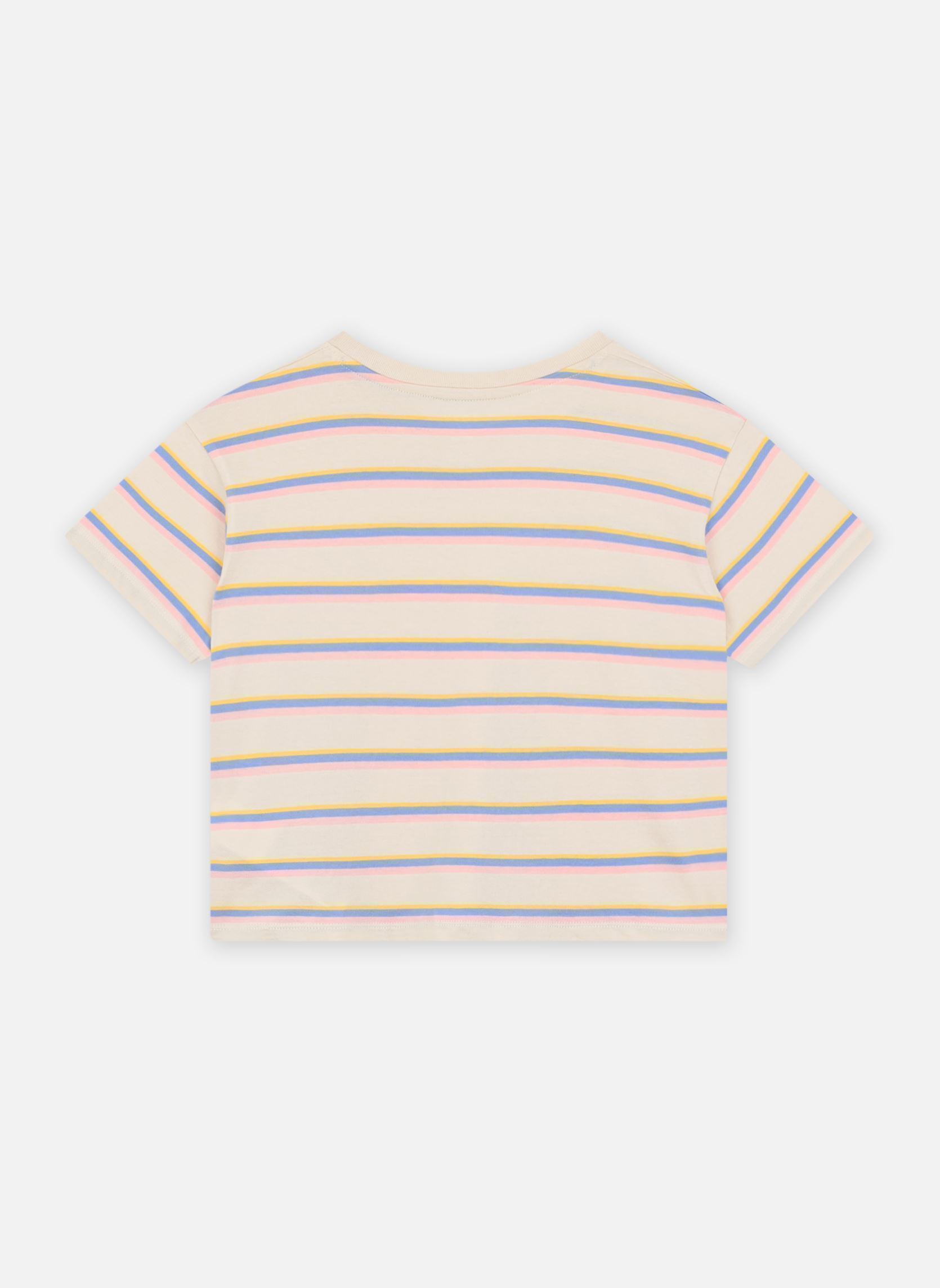 Tee-shirts manches courtes Never Saw Blue Like That Strip ERGZT0410 fille beige Roxy Tee-shirts manches courtes Never Saw Blue Like That Strip ERGZT0410 fille beige PARCHEMENT TRI STRIPE RG