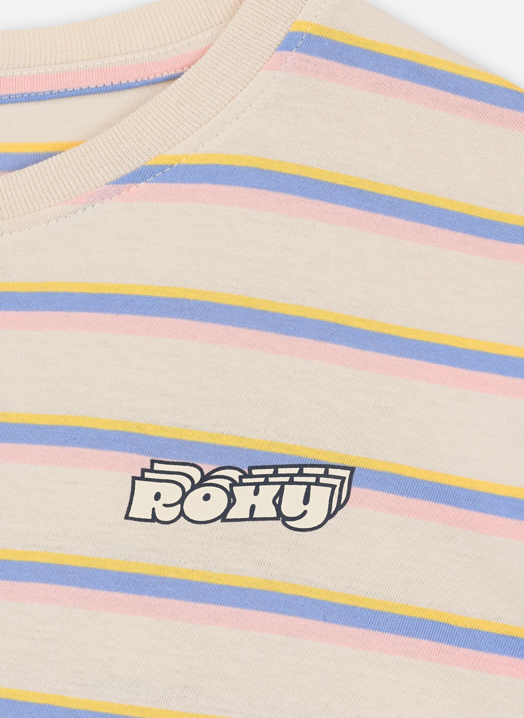 Tee-shirts manches courtes Never Saw Blue Like That Strip ERGZT0410 fille beige Roxy Tee-shirts manches courtes Never Saw Blue Like That Strip ERGZT0410 fille beige PARCHEMENT TRI STRIPE RG