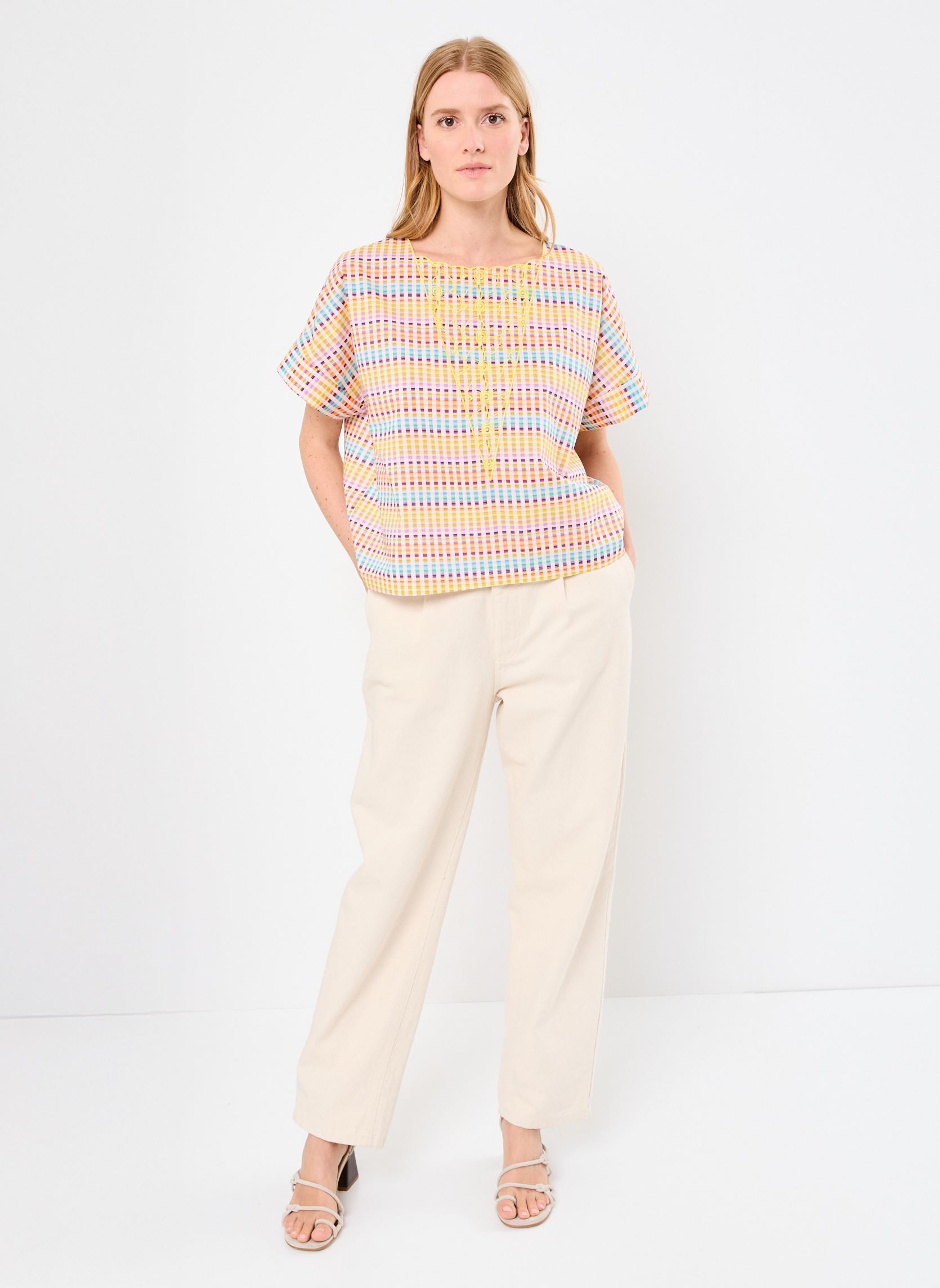 Blouses manches courtes Michela femme multicolore Orféo Blouses manches courtes Michela femme multicolore Capri