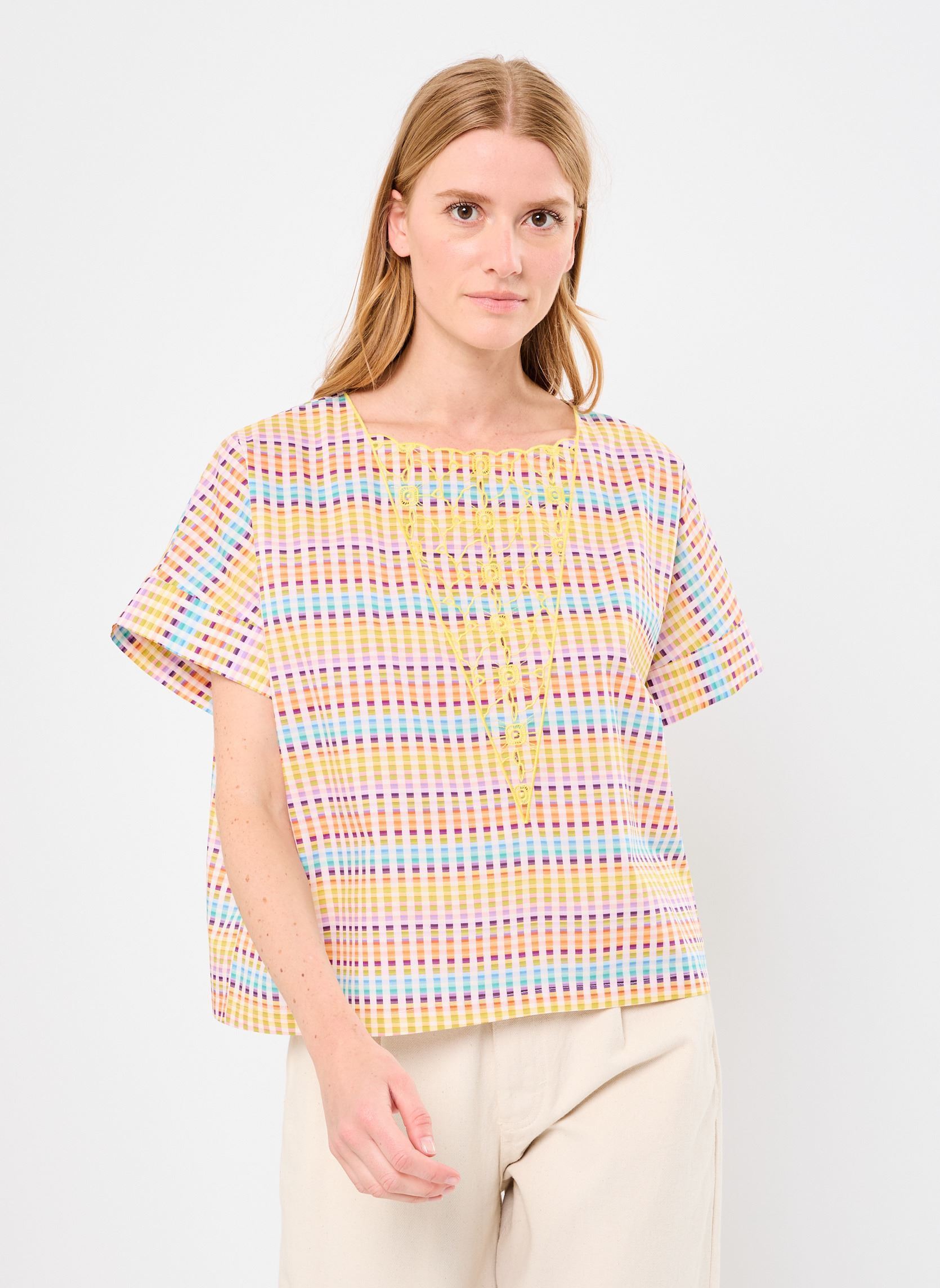Blouses manches courtes Michela femme multicolore Orféo Blouses manches courtes Michela femme multicolore Capri