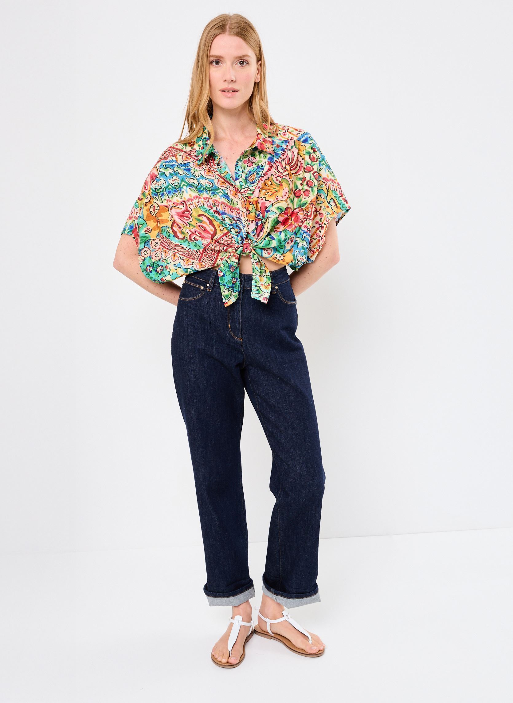 Chemises manches courtes Serena femme multicolore Orféo Chemises manches courtes Serena femme multicolore Dolce Vita