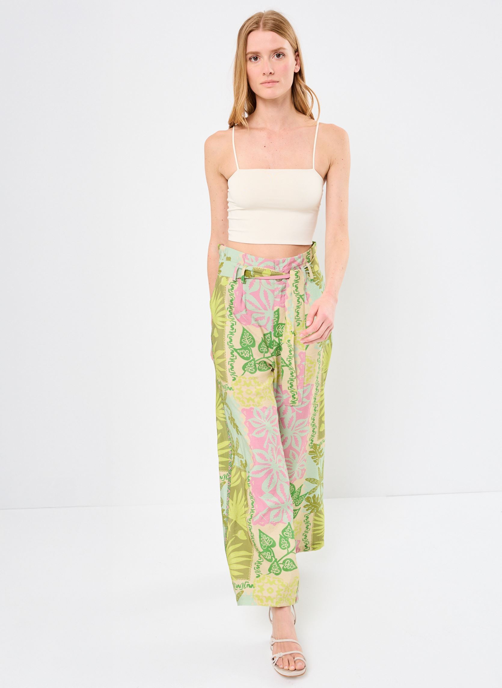 Pantalons larges Nami E25P2 femme multicolore Orféo Pantalons larges Nami E25P2 femme multicolore Farniente