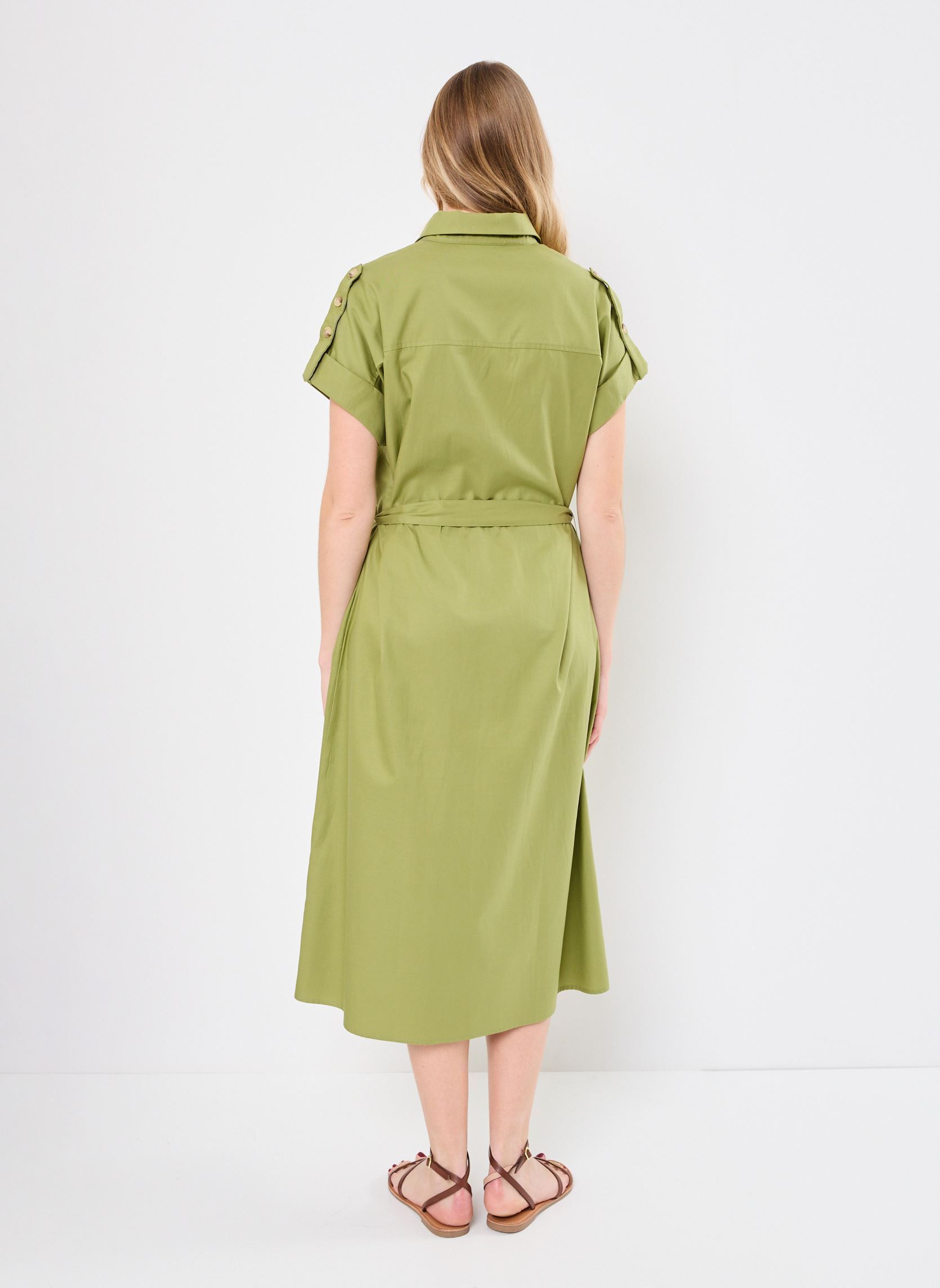 Jurken Amadeo dames groen Orféo Jurken Amadeo dames groen KHAKI