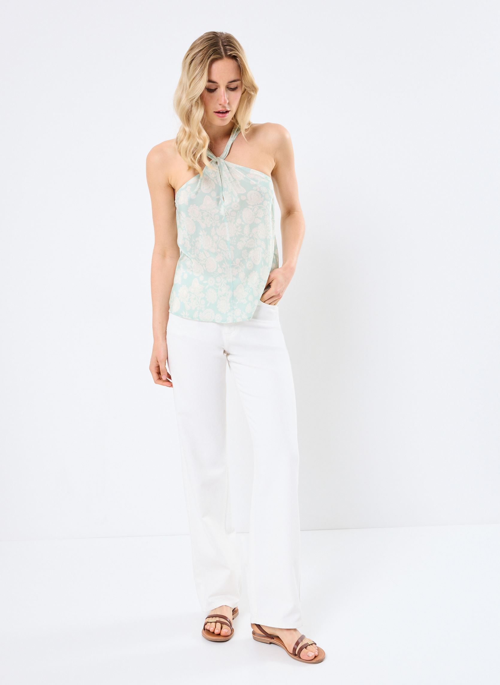 Tops Racine femme vert Grace & Mila Tops Racine femme vert Vert