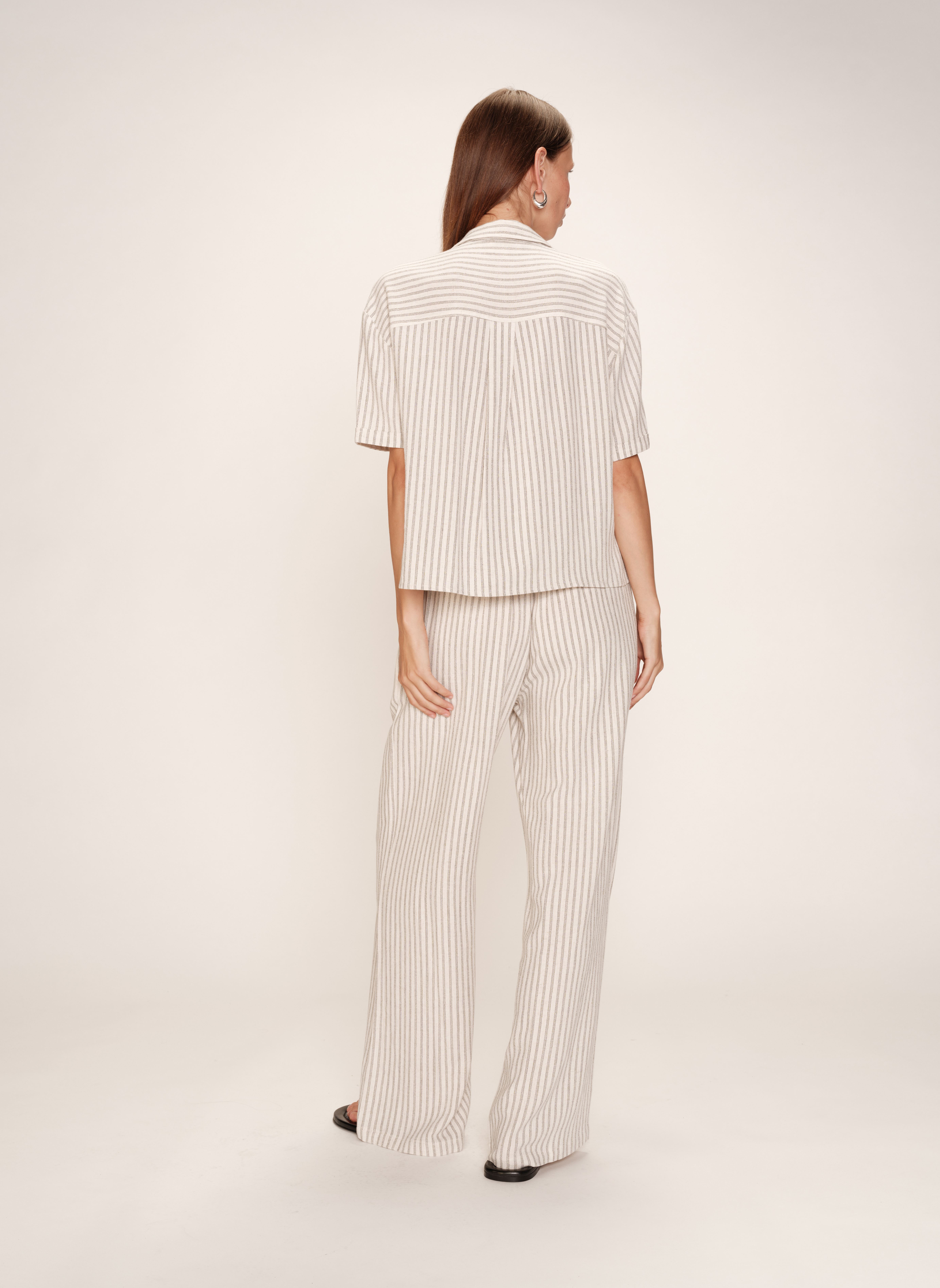 Pantalons droit Raven femme blanc Grace & Mila Pantalons droit Raven femme blanc Ecru