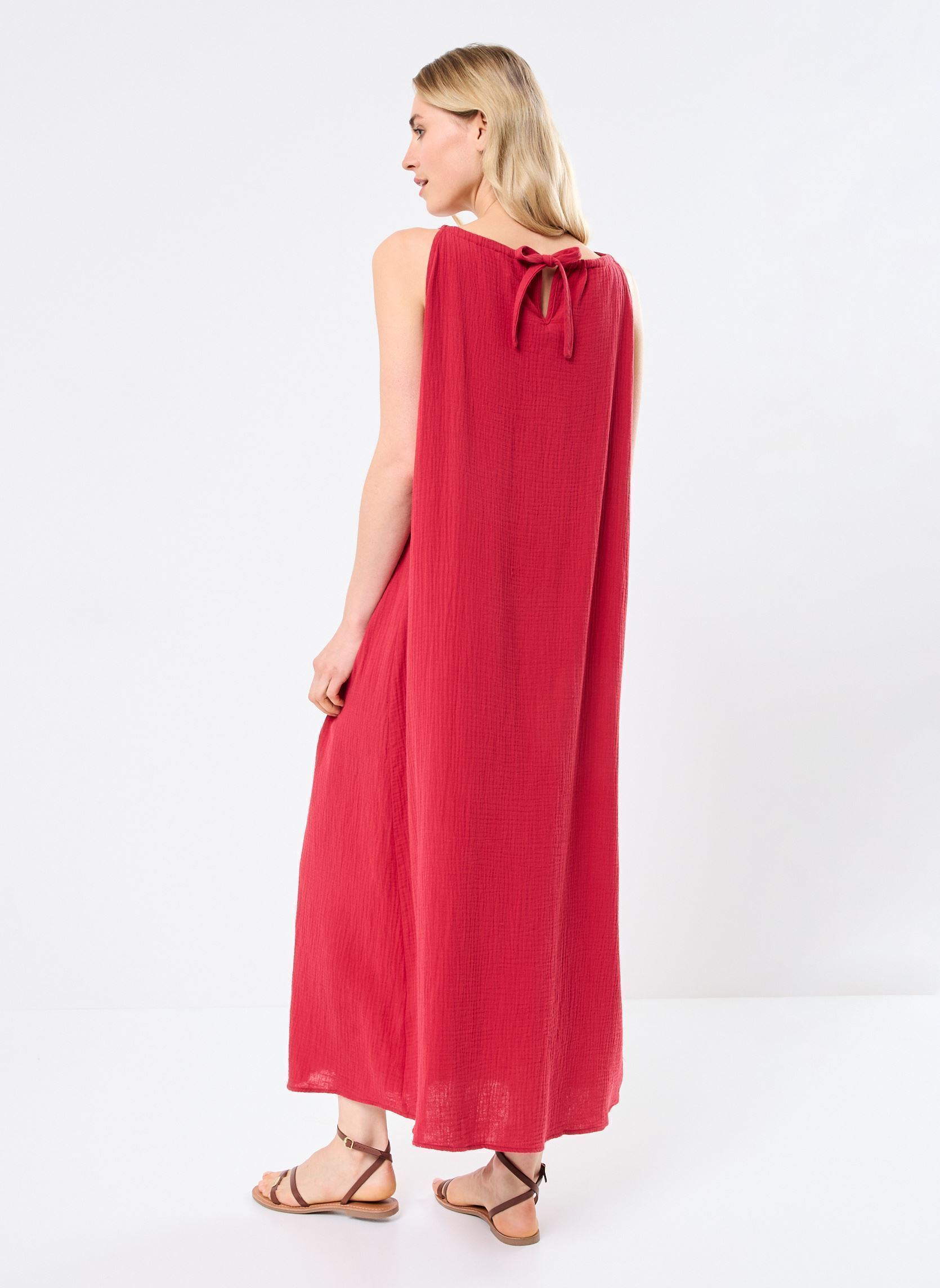 Robes longues Rubis femme rouge Grace & Mila Robes longues Rubis femme rouge Cerise