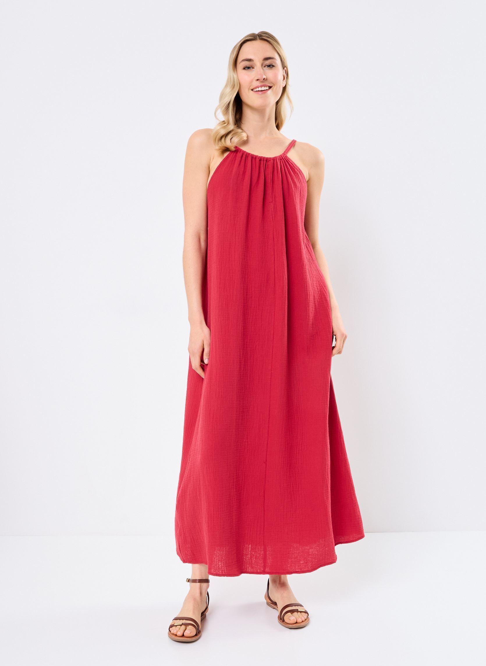 Robes longues Rubis femme rouge Grace & Mila Robes longues Rubis femme rouge Cerise