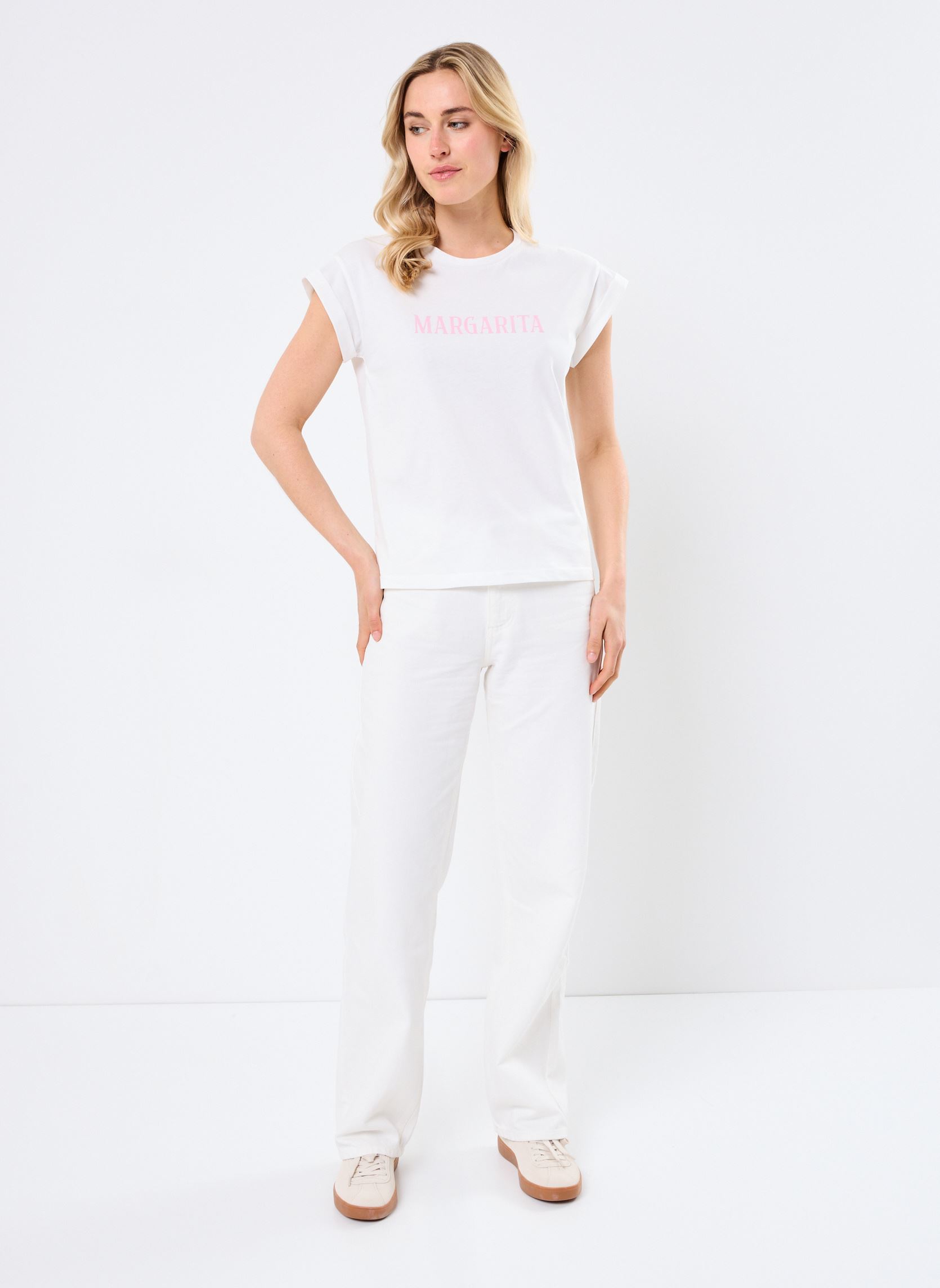 T-shirt a maniche corte Ricardo donna bianco Grace & Mila T-shirt a maniche corte Ricardo donna bianco Rose