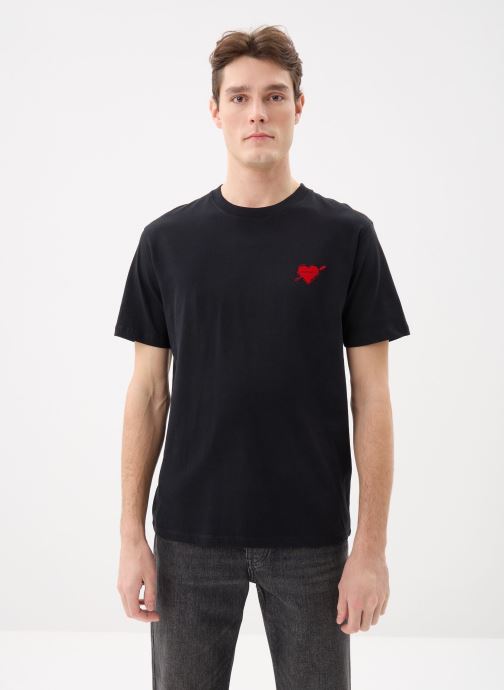 The Kooples Kurzarm-T-Shirts HTSC30036K herren schwarz