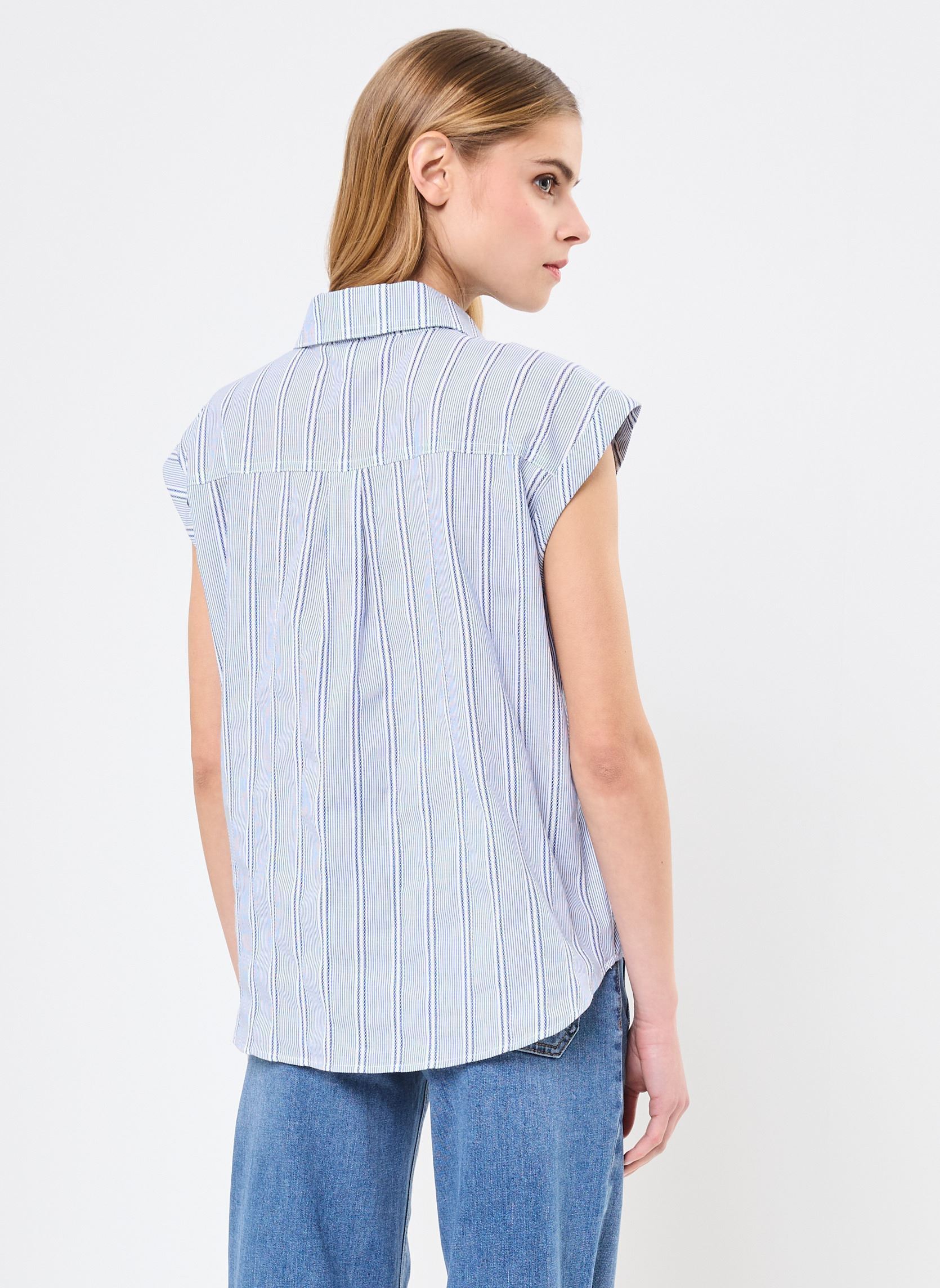 Kurzarm-Hemden Chanone 76524 damen blau ARTLOVE Kurzarm-Hemden Chanone 76524 damen blau Denim-Blue