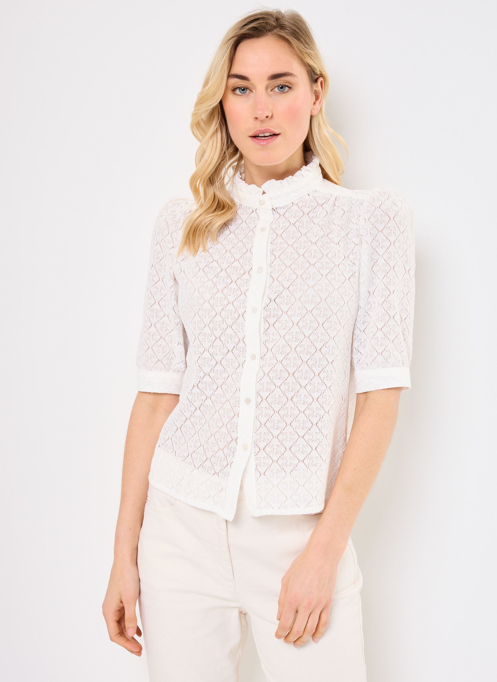Langarm-Hemden Kathleen 76530 damen weiß ARTLOVE Langarm-Hemden Kathleen 76530 damen weiß CREAM