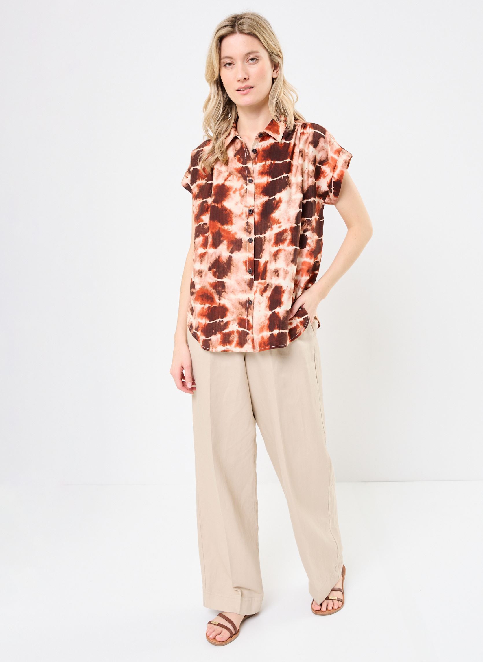 Camisas de manga larga Laurence 76538 mujer marrón ARTLOVE Camisas de manga larga Laurence 76538 mujer marrón Brown