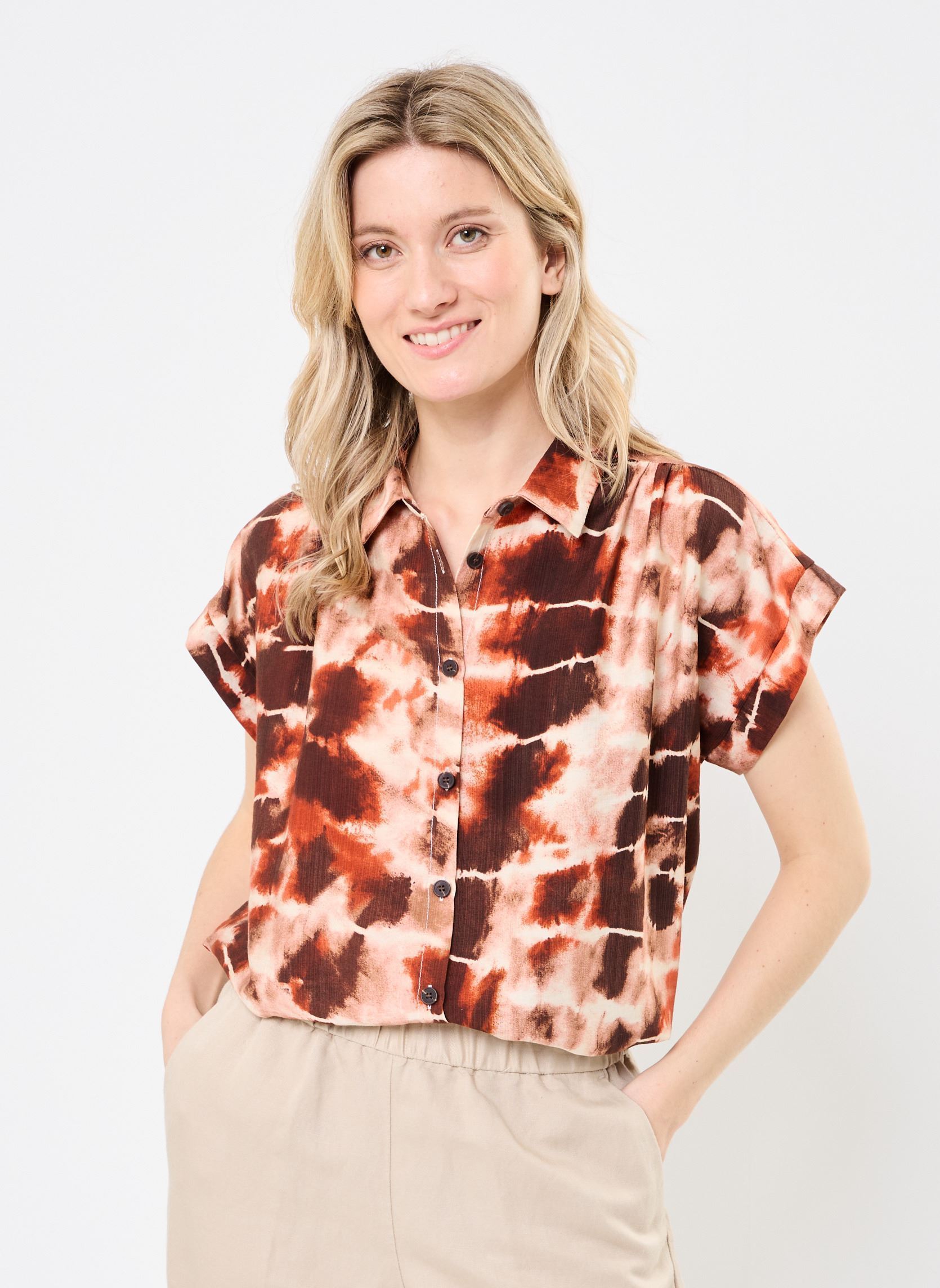 Camisas de manga larga Laurence 76538 mujer marrón ARTLOVE Camisas de manga larga Laurence 76538 mujer marrón Brown